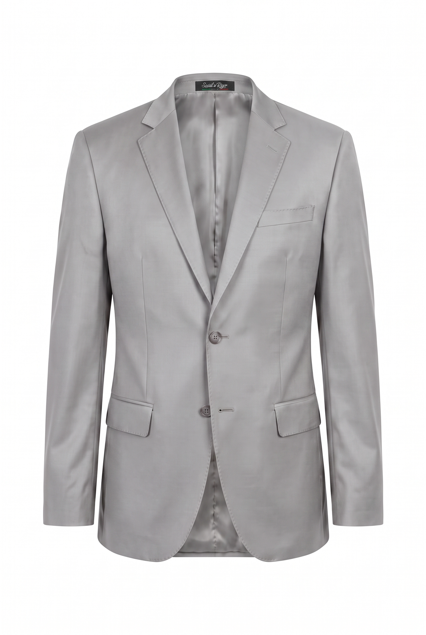 Costume Slim Italiano Poliviscose Cinza Claro - paletó com etiqueta Social à Rigor