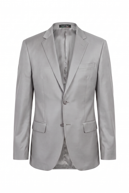 Costume Slim Italiano Poliviscose Cinza Claro - paletó com etiqueta Social à Rigor
