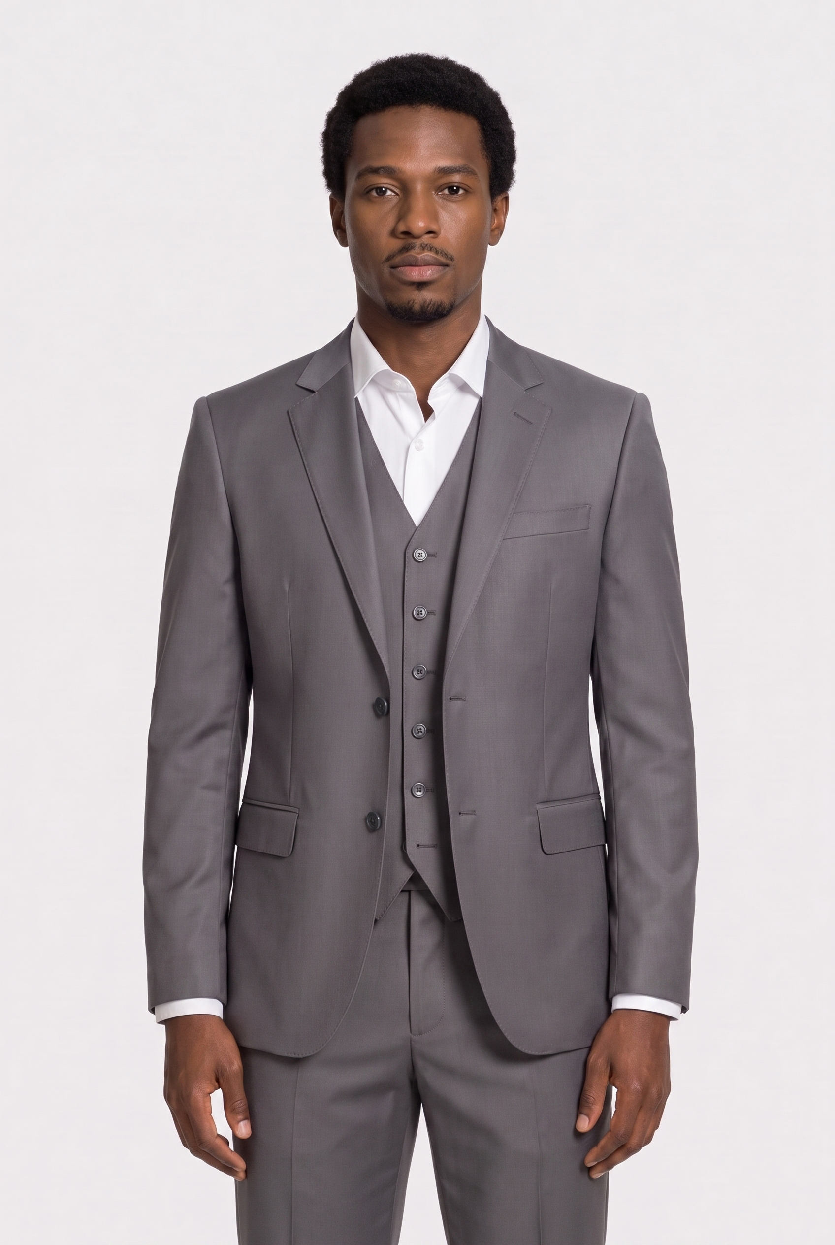 Blazer Slim Italiano Poliviscose Chumbo