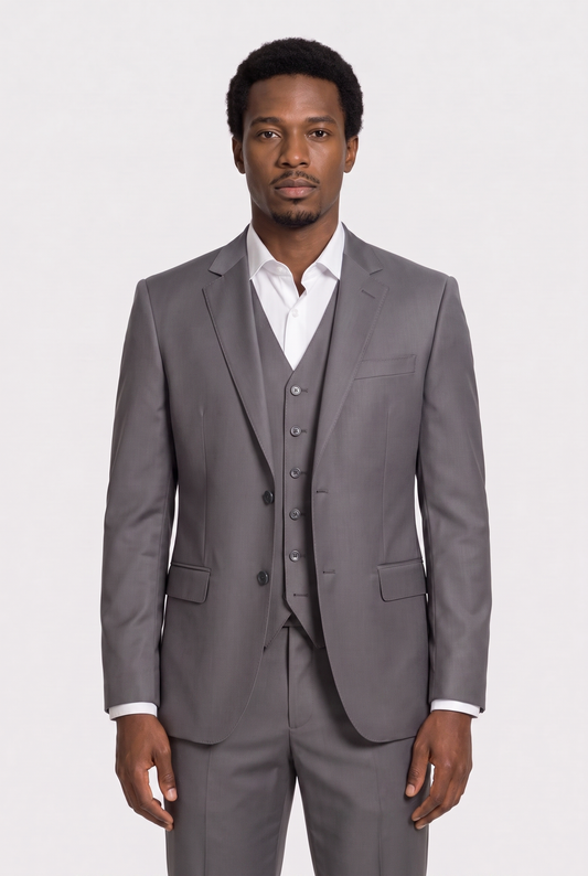Terno Slim Italiano Poliviscose Chumbo