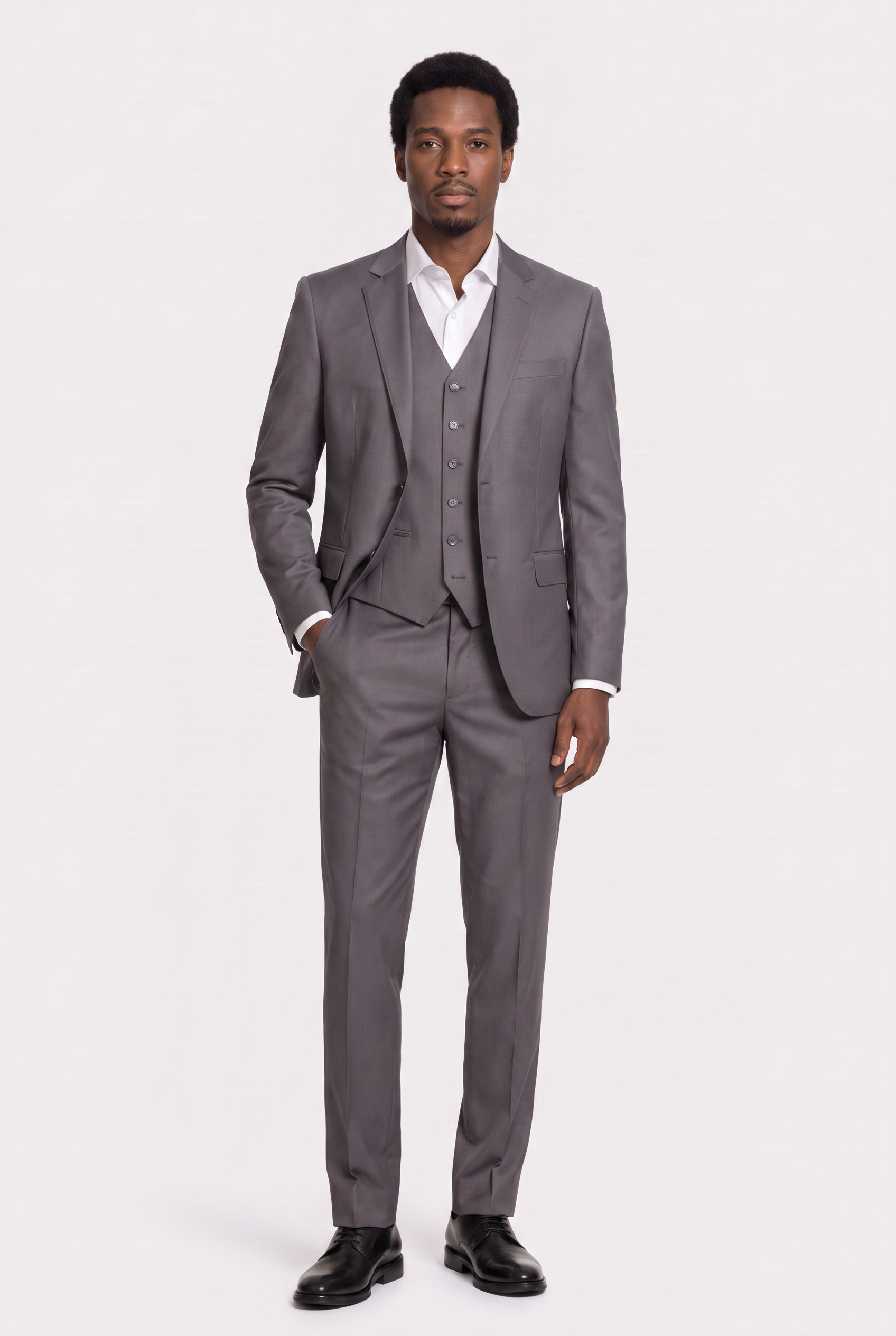Terno Slim Italiano Poliviscose Chumbo