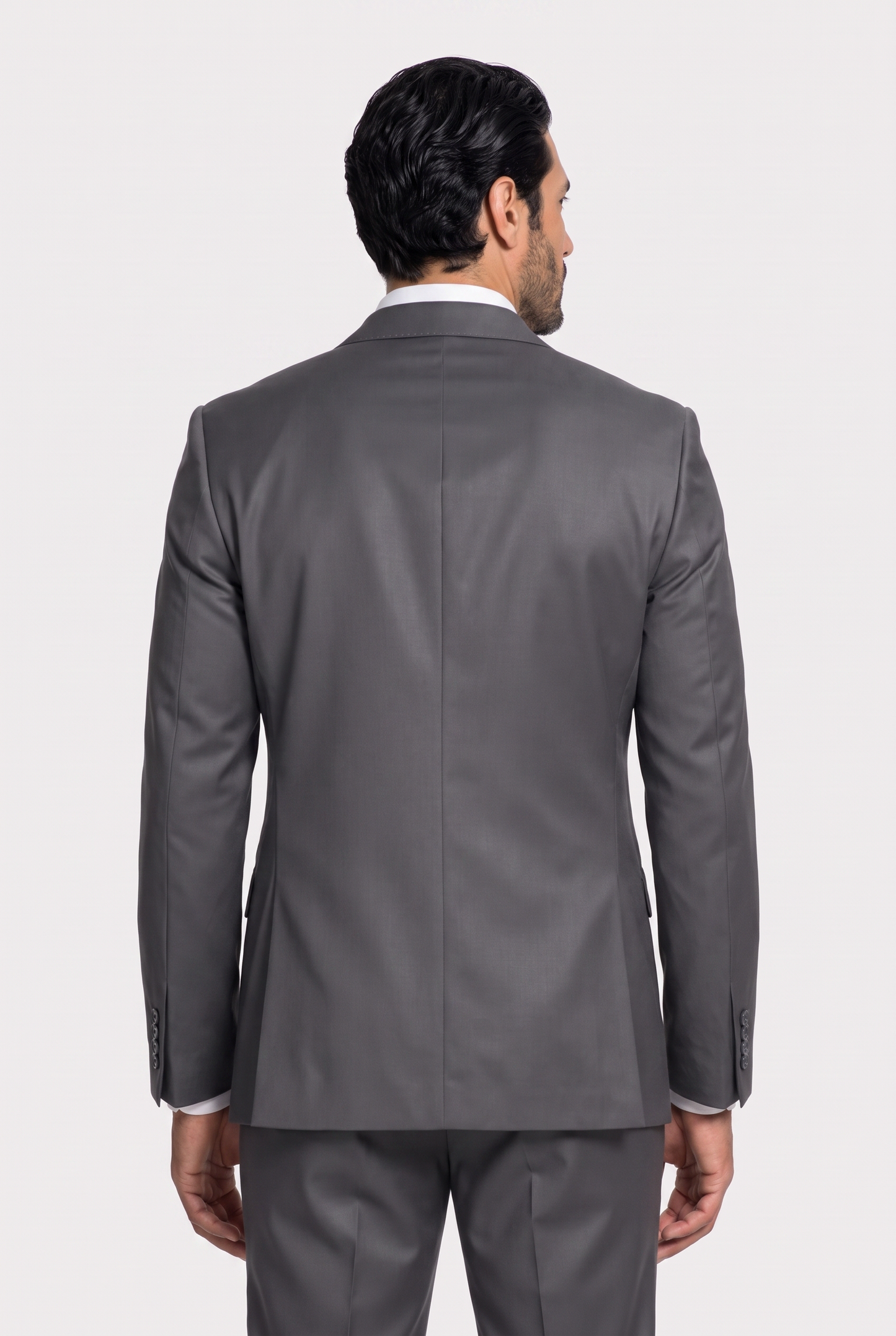 Costume Slim Italiano Poliviscose Chumbo - detalhe