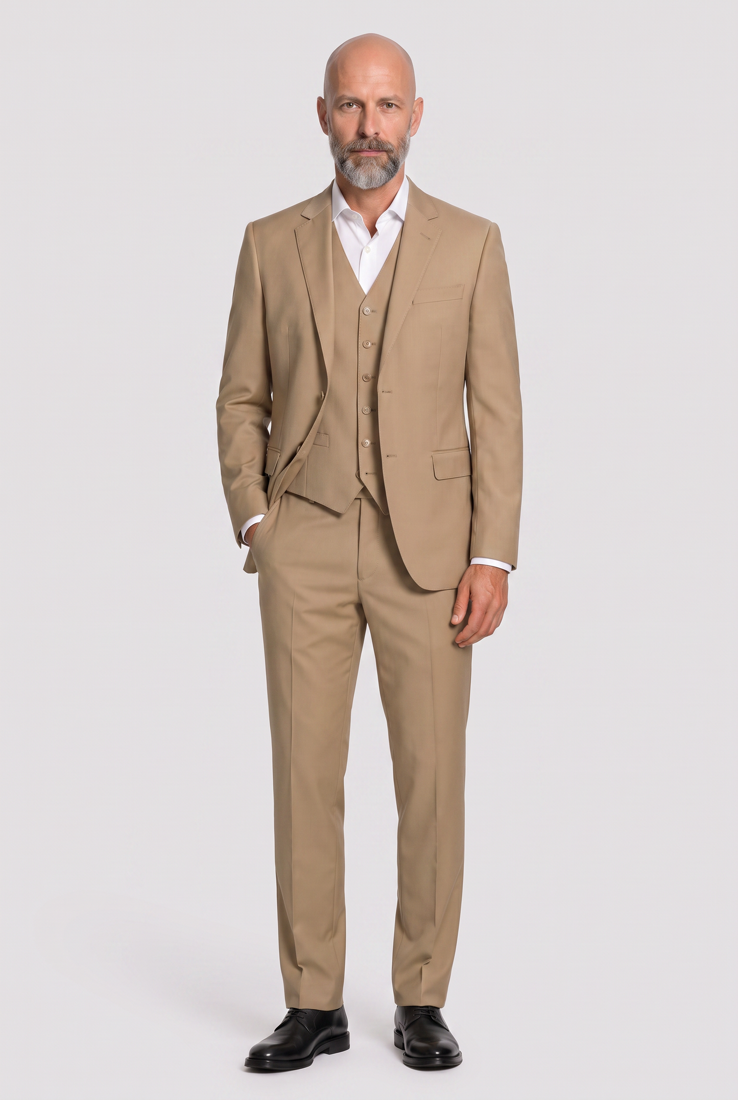 Calça Slim Poliviscose Cáqui - look completo