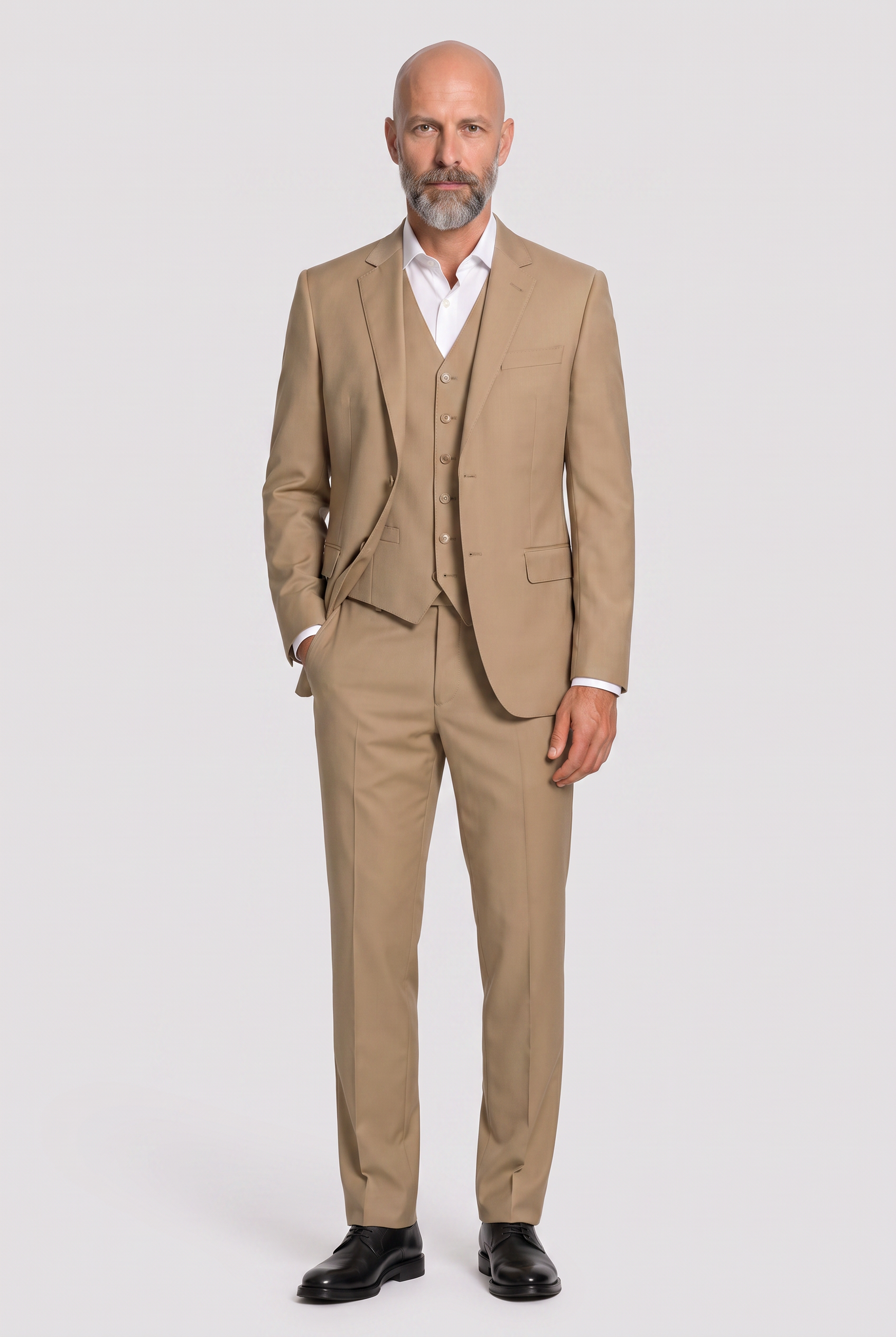 Calça Slim Poliviscose Cáqui - look completo