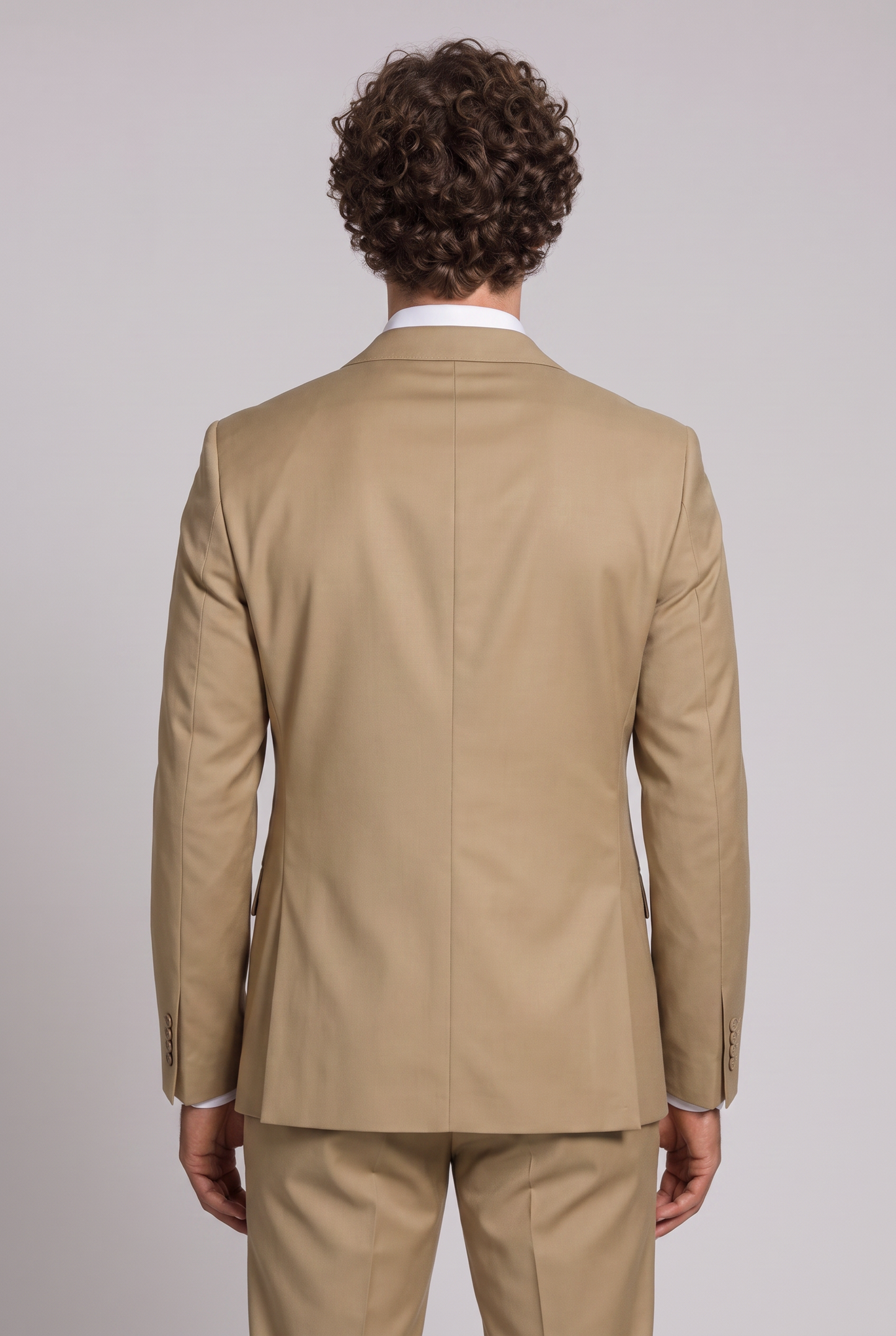 Costume Slim Italiano Poliviscose Cáqui
