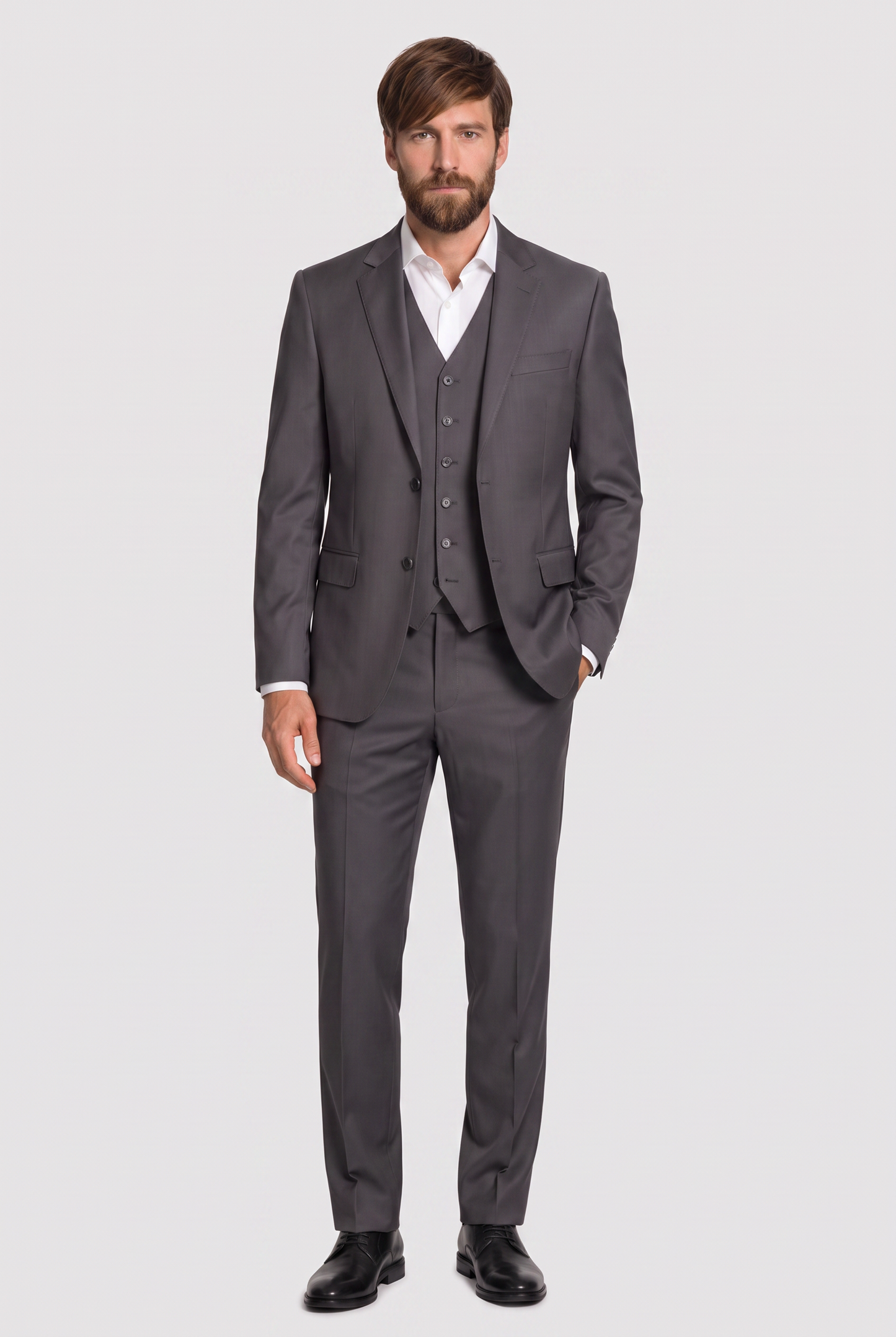 Terno Slim Italiano Poliviscose Grafite