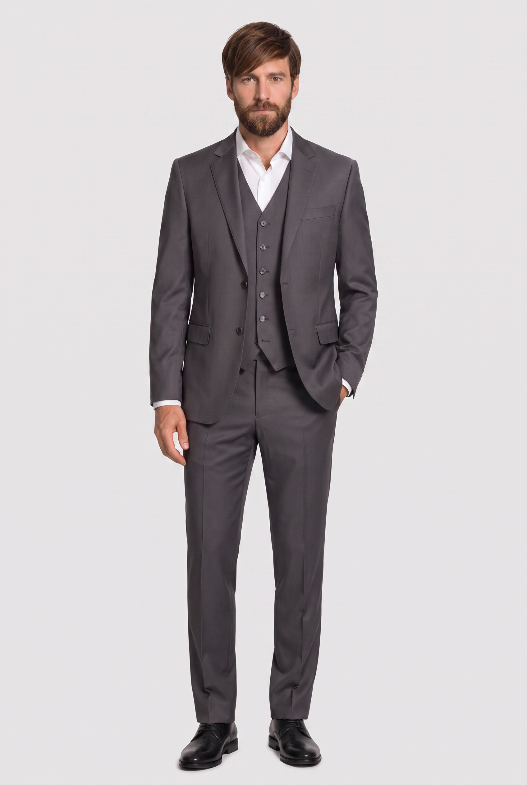 Terno Slim Italiano Poliviscose Grafite