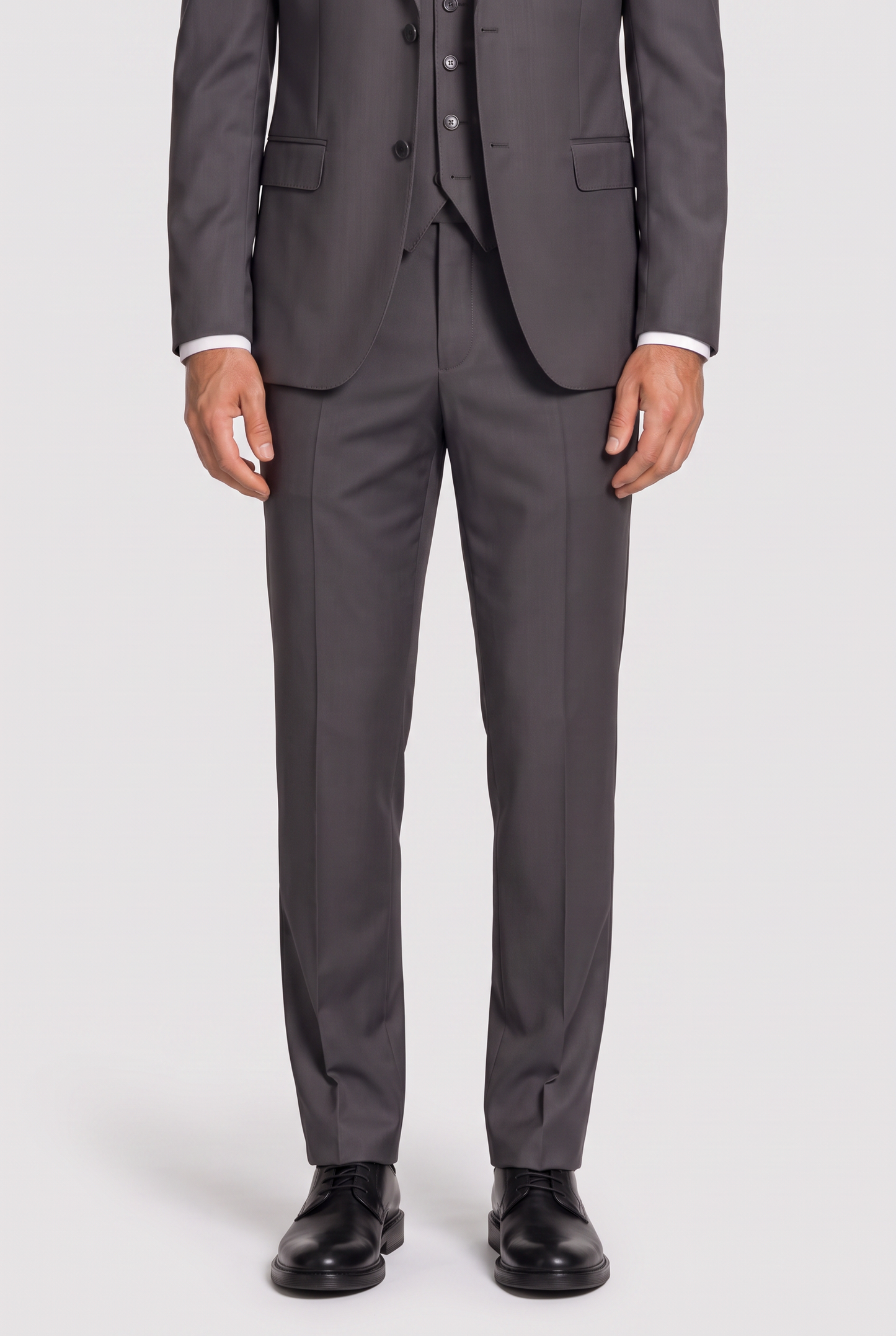 Terno Slim Italiano Poliviscose Grafite - detalhe