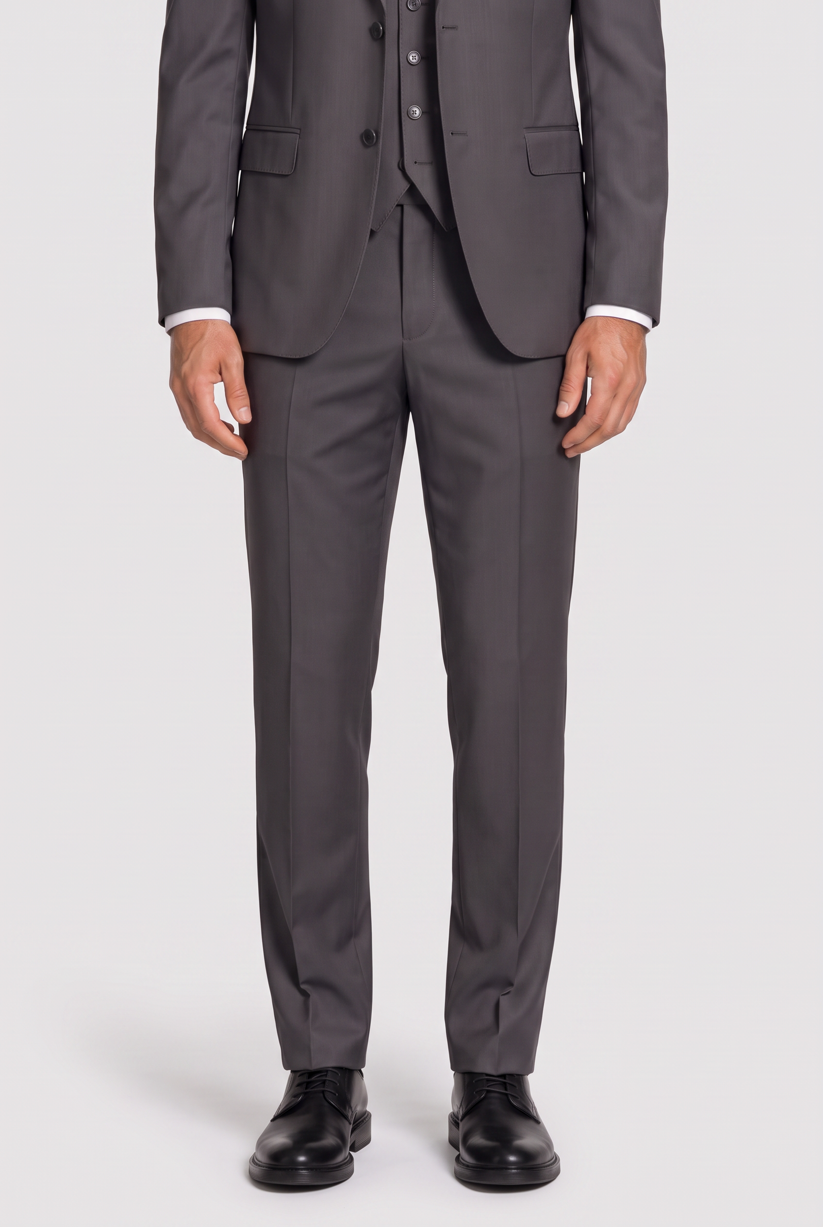 Terno Slim Italiano Poliviscose Grafite - detalhe