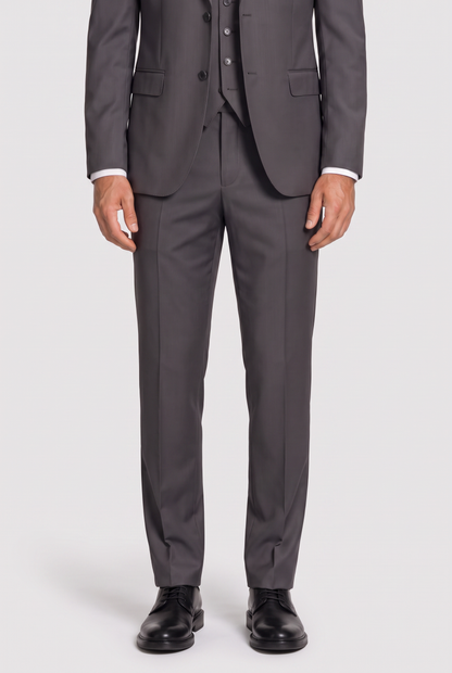 Terno Slim Italiano Poliviscose Grafite - detalhe