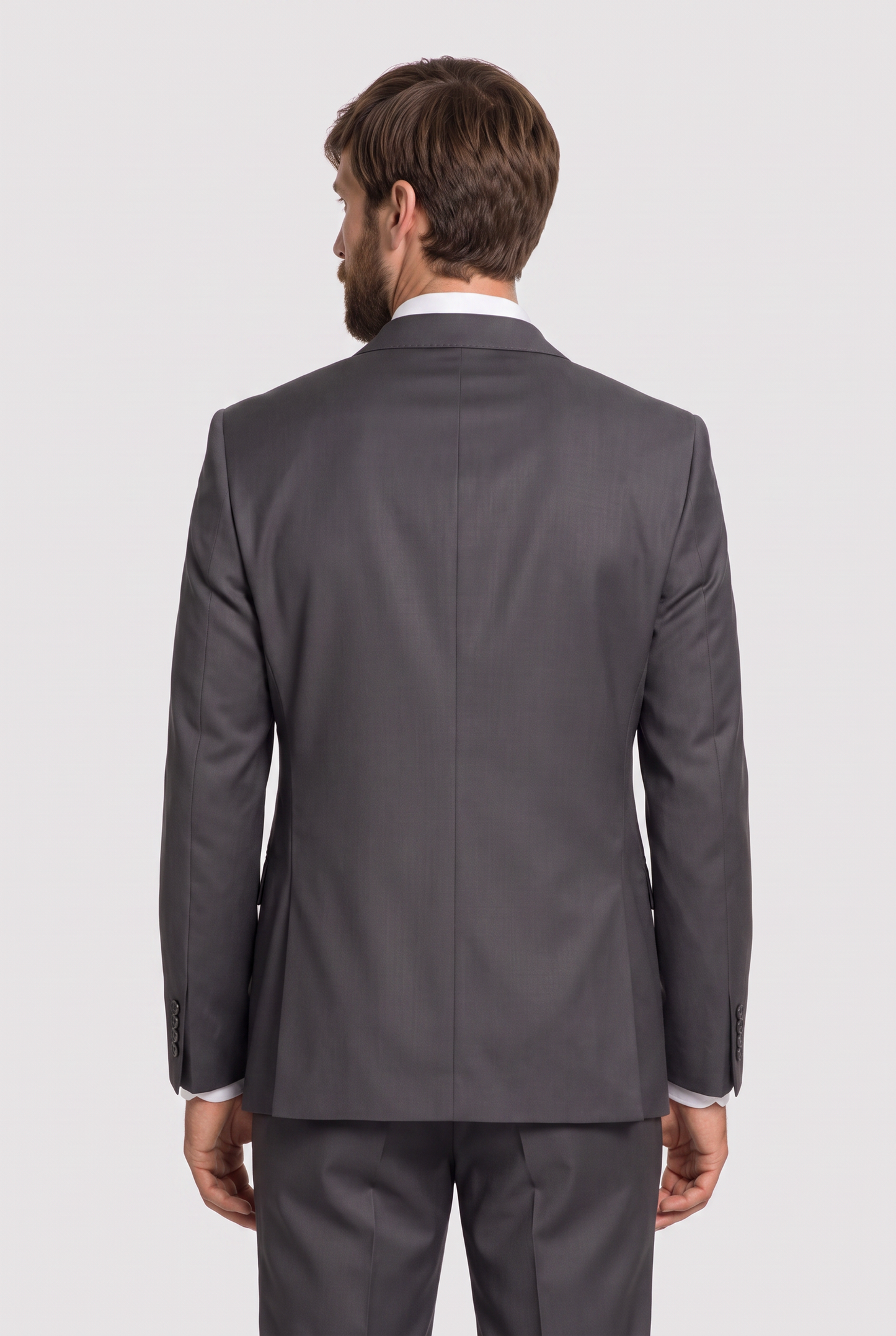 Terno Slim Italiano Poliviscose Grafite - detalhe