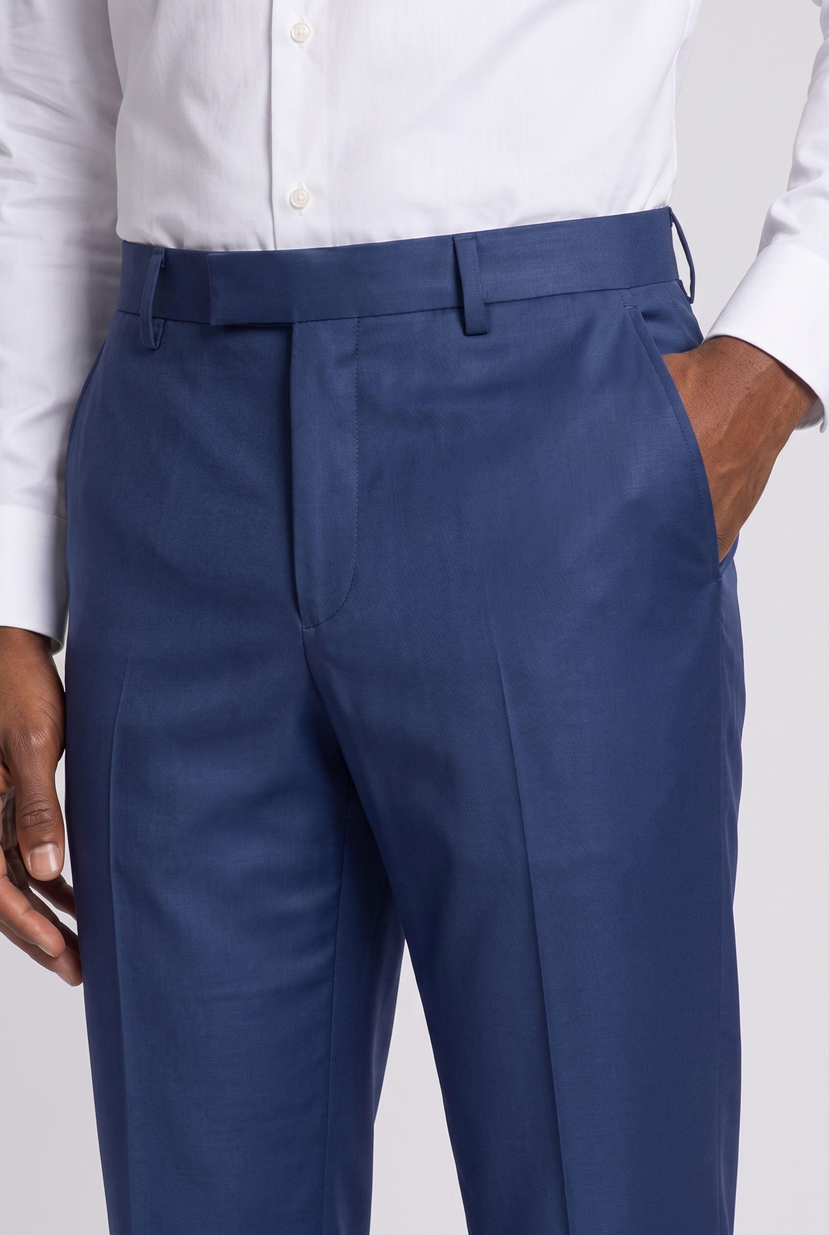 Calça Slim Poliviscose Azul Índico - caimento