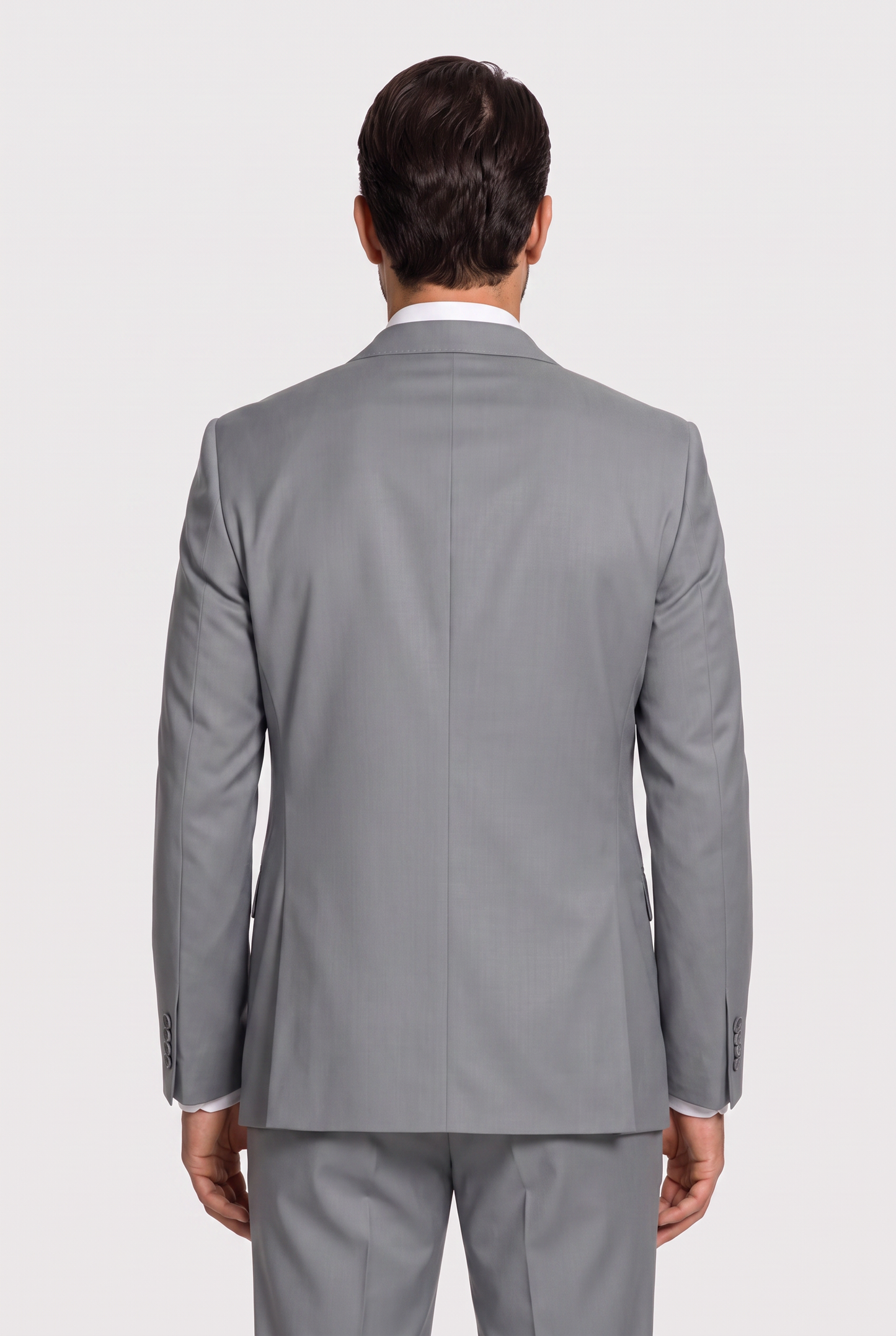 Terno Slim Italiano Poliviscose Cinza Aço - detalhe