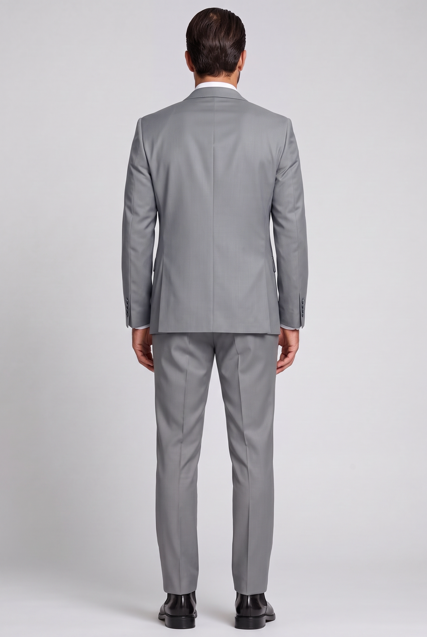 Terno Slim Italiano Poliviscose Cinza Aço - detalhe