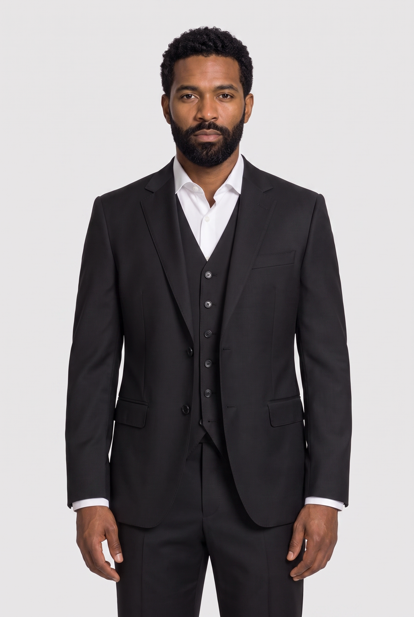 Blazer Plus Lã Fria Preto - frente