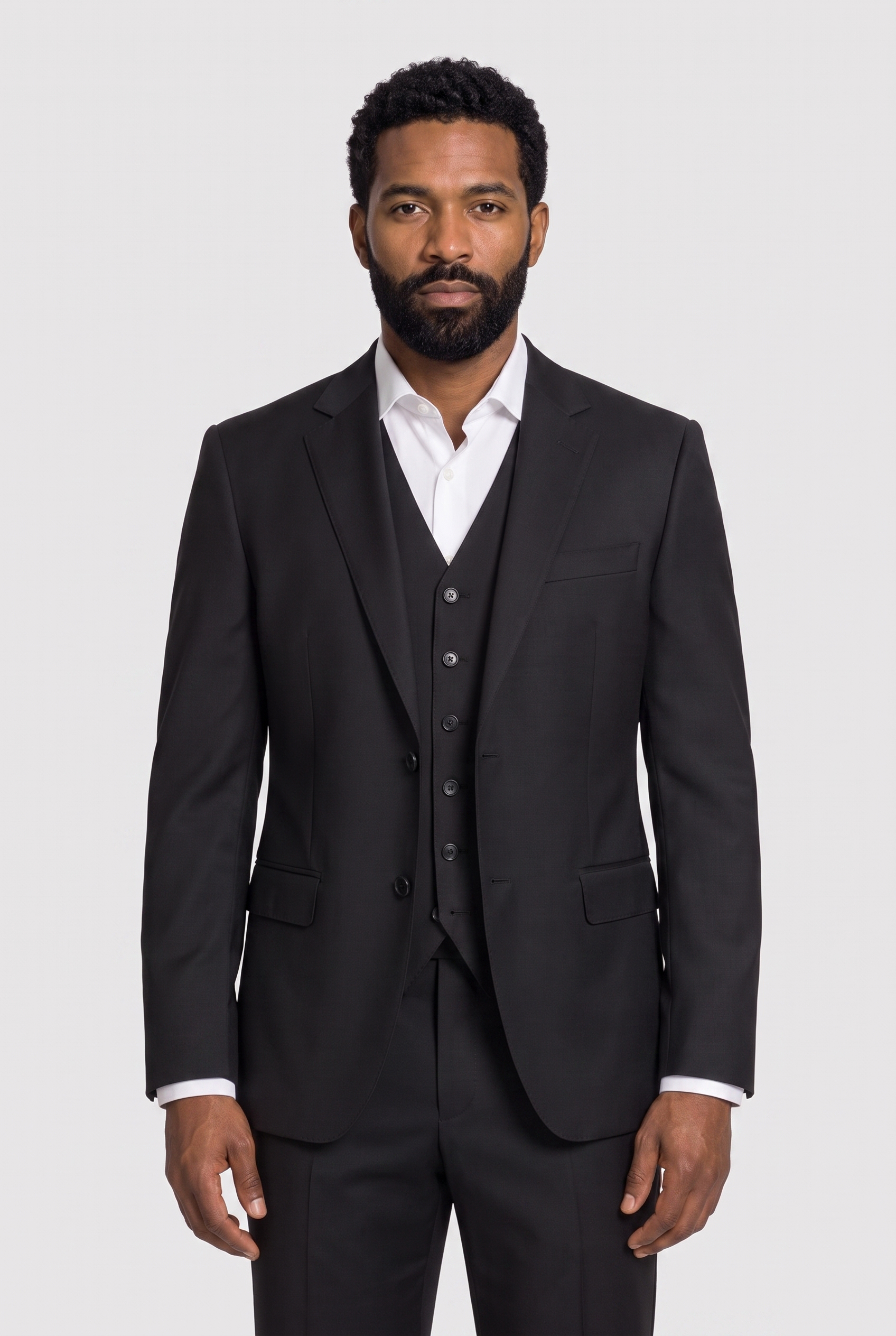 Blazer Lã Fria Preto - frente