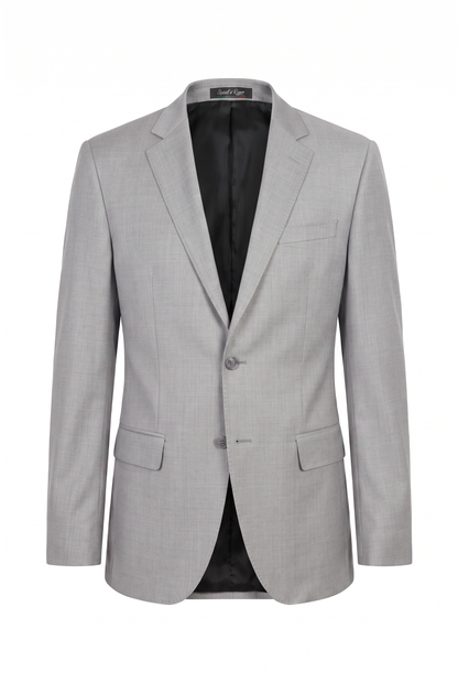 Costume Slim Italiano Lã Fria Cinza Claro - paletó com etiqueta Social à Rigor