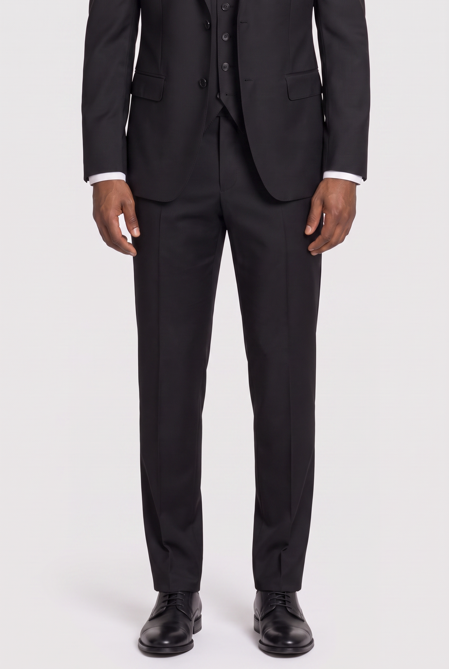 Terno Slim Italiano Lã Fria Preto - detalhe