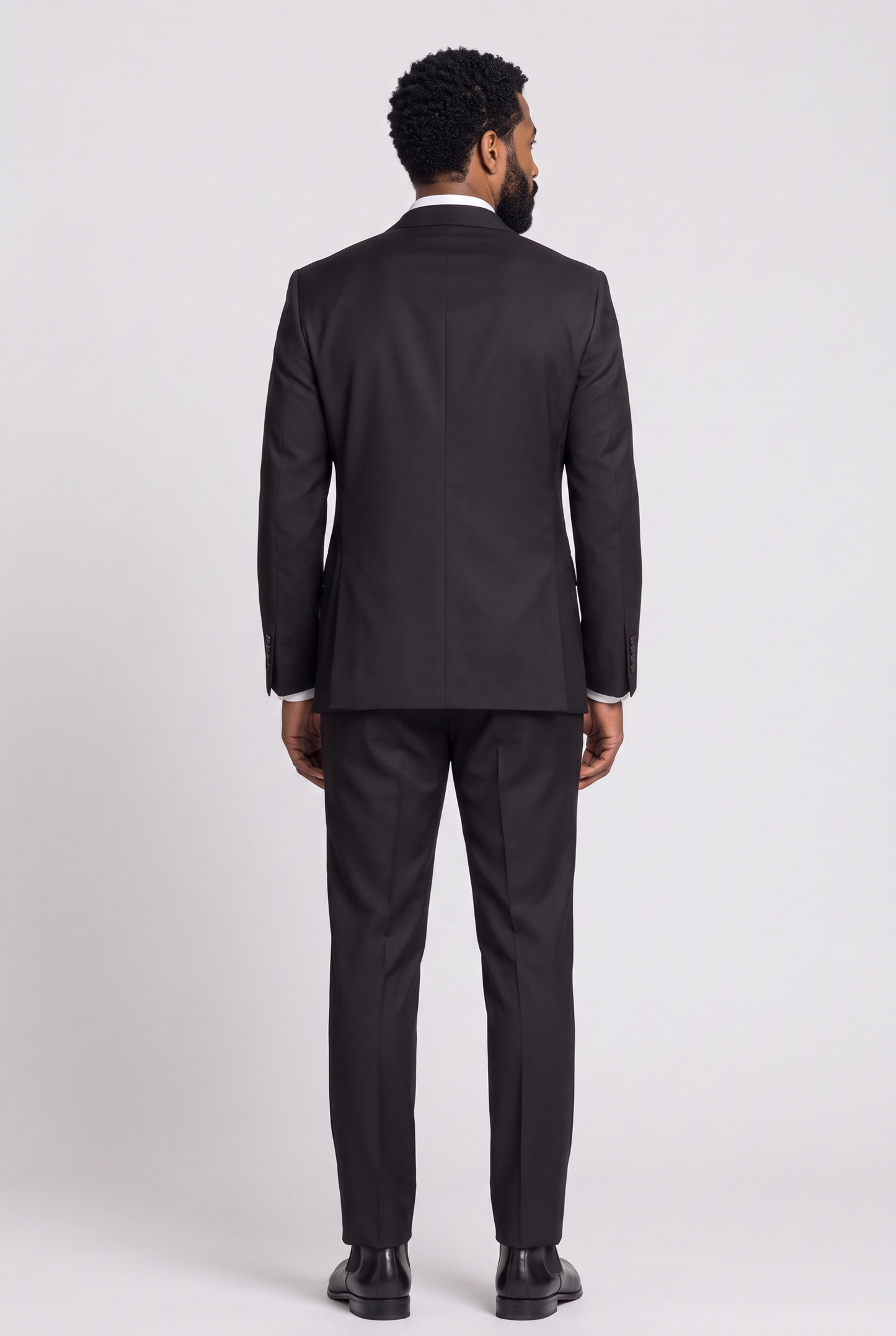 Blazer Plus Lã Fria Preto - costas