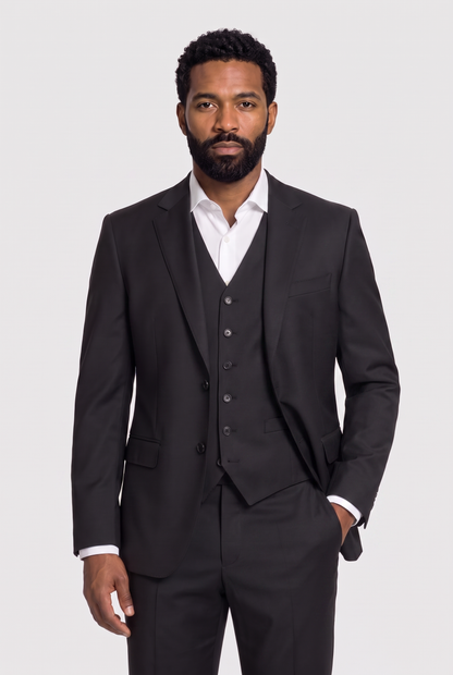 Blazer Plus Lã Fria Preto - close