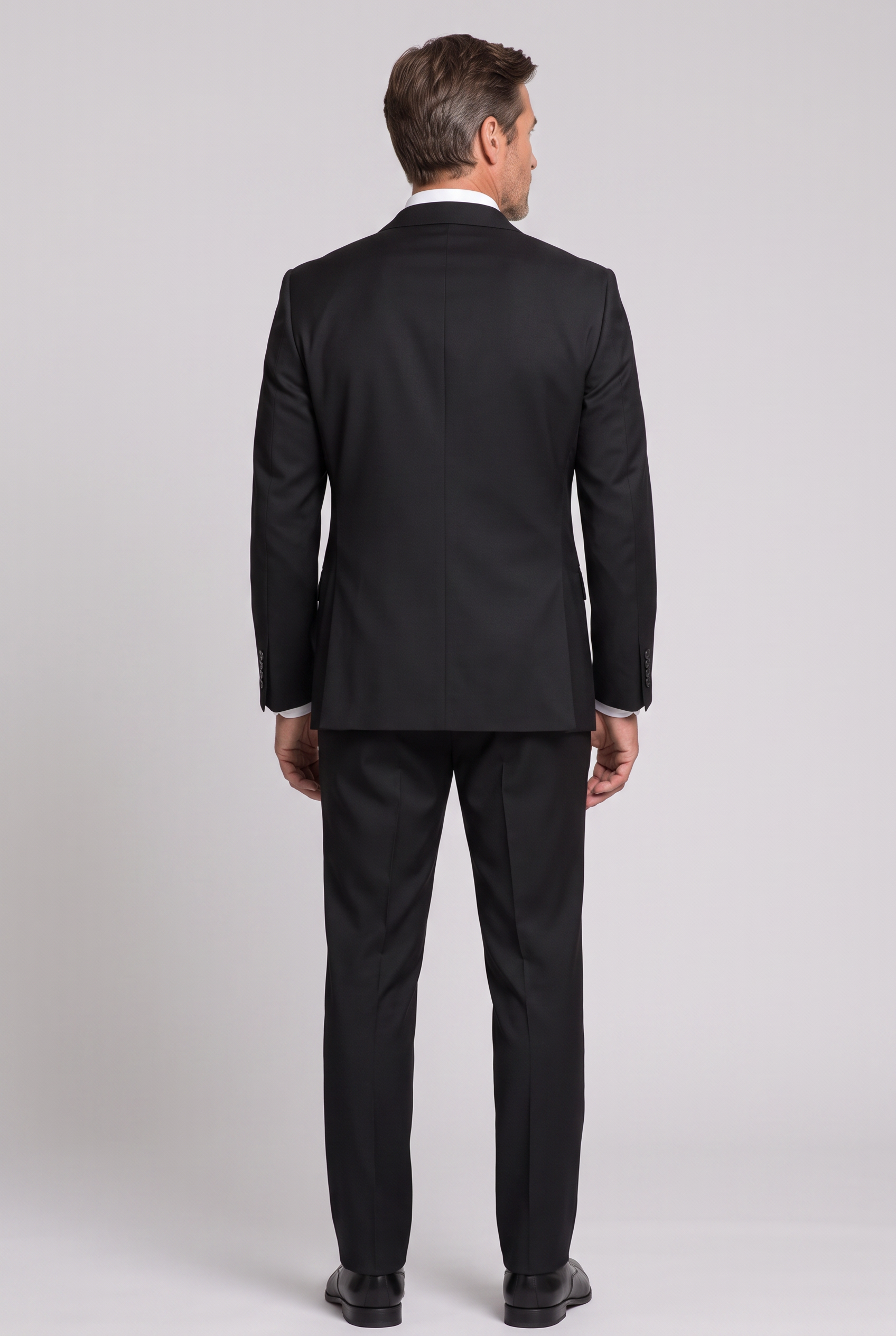 Costume Slim Italiano Lã Fria Preto - detalhe