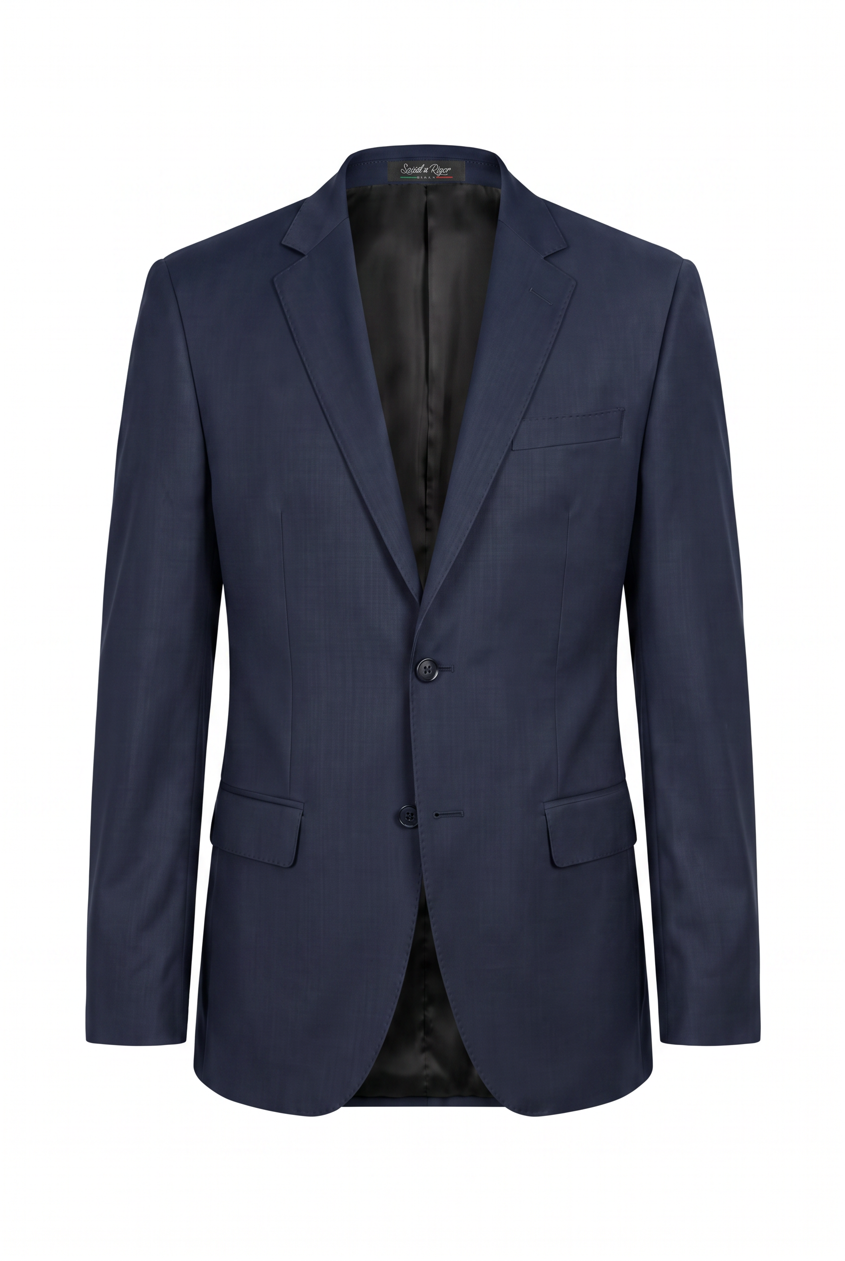 Terno Slim Italiano Lã Fria Azul Marinho - paletó com etiqueta Social à Rigor