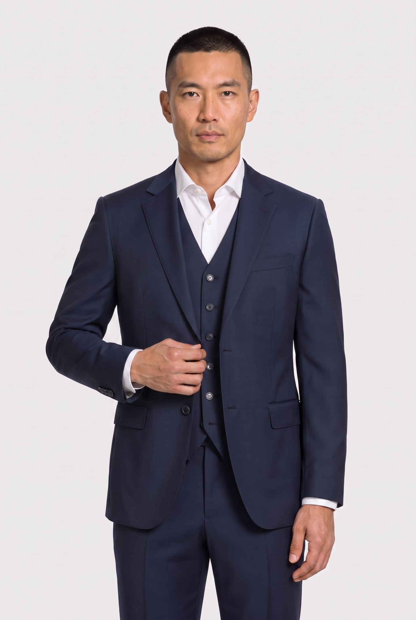 Blazer Lã Fria Azul Marinho - close