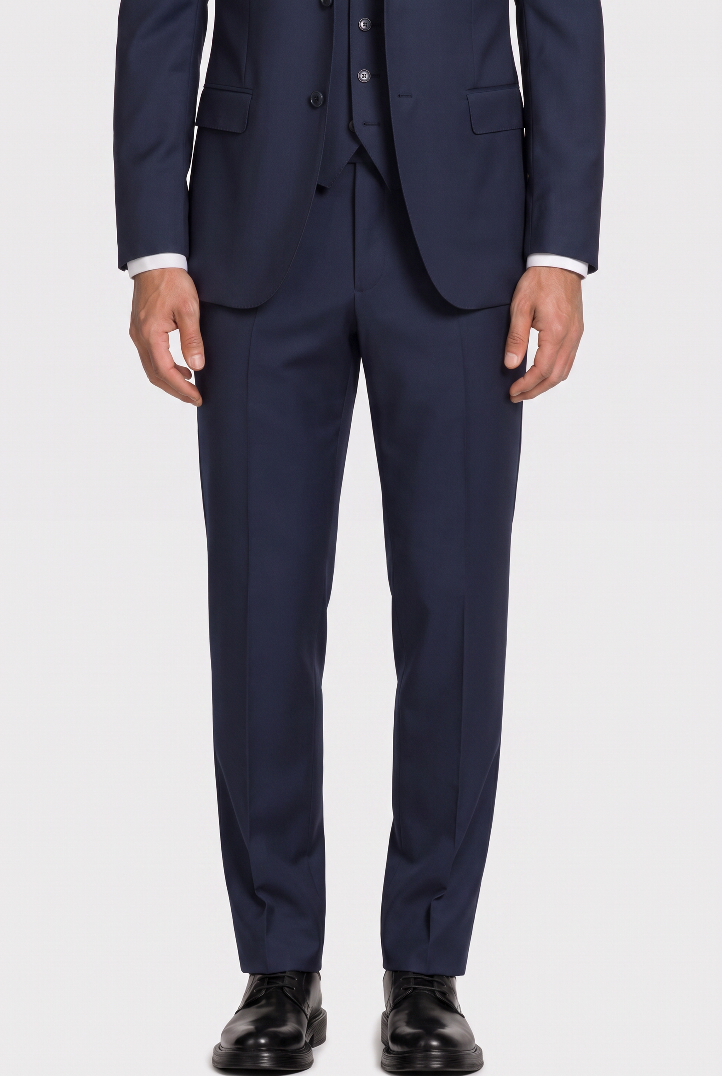 Terno Slim Italiano Lã Fria Azul Marinho - detalhe