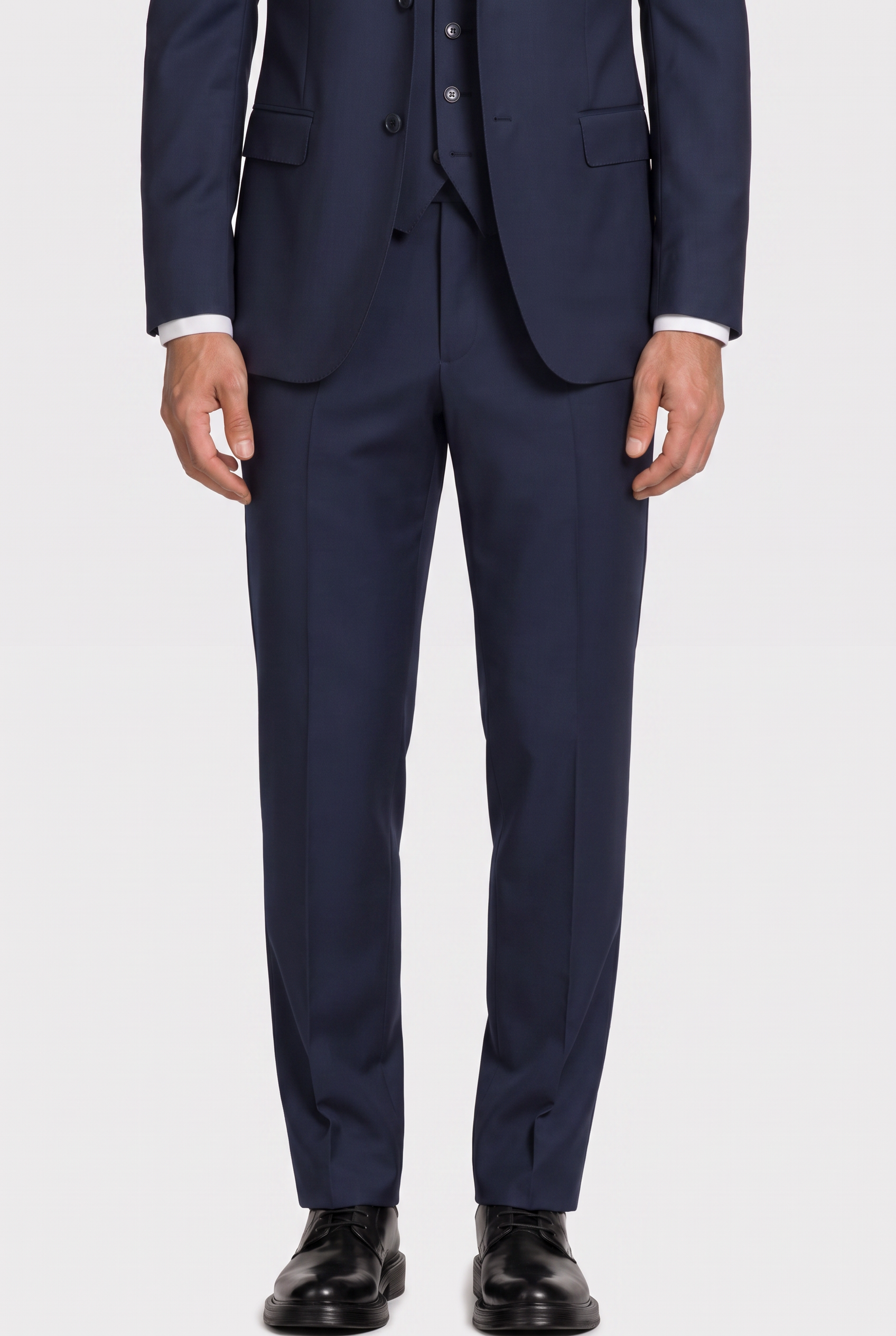 Terno Slim Italiano Lã Fria Azul Marinho - detalhe