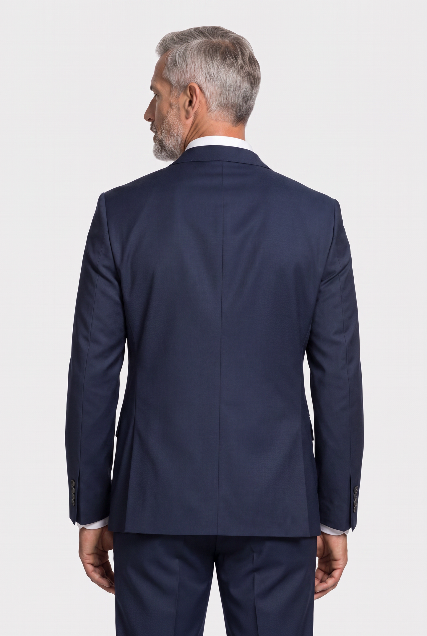 Costume Slim Italiano Lã Fria Azul Marinho