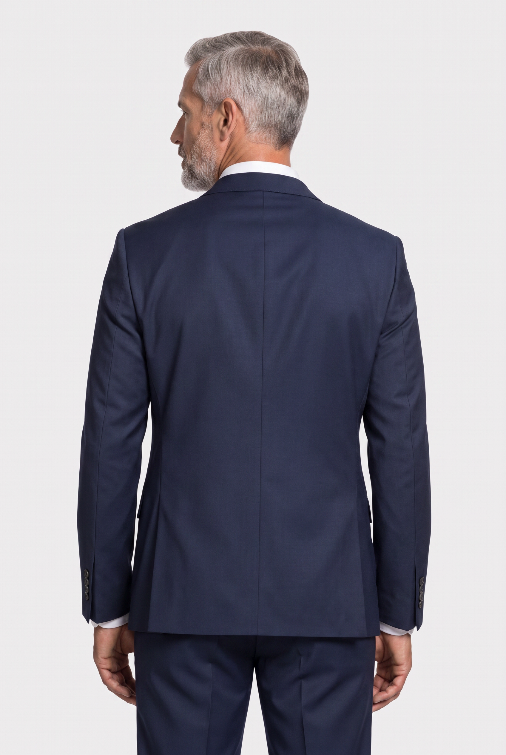 Costume Slim Italiano Lã Fria Azul Marinho