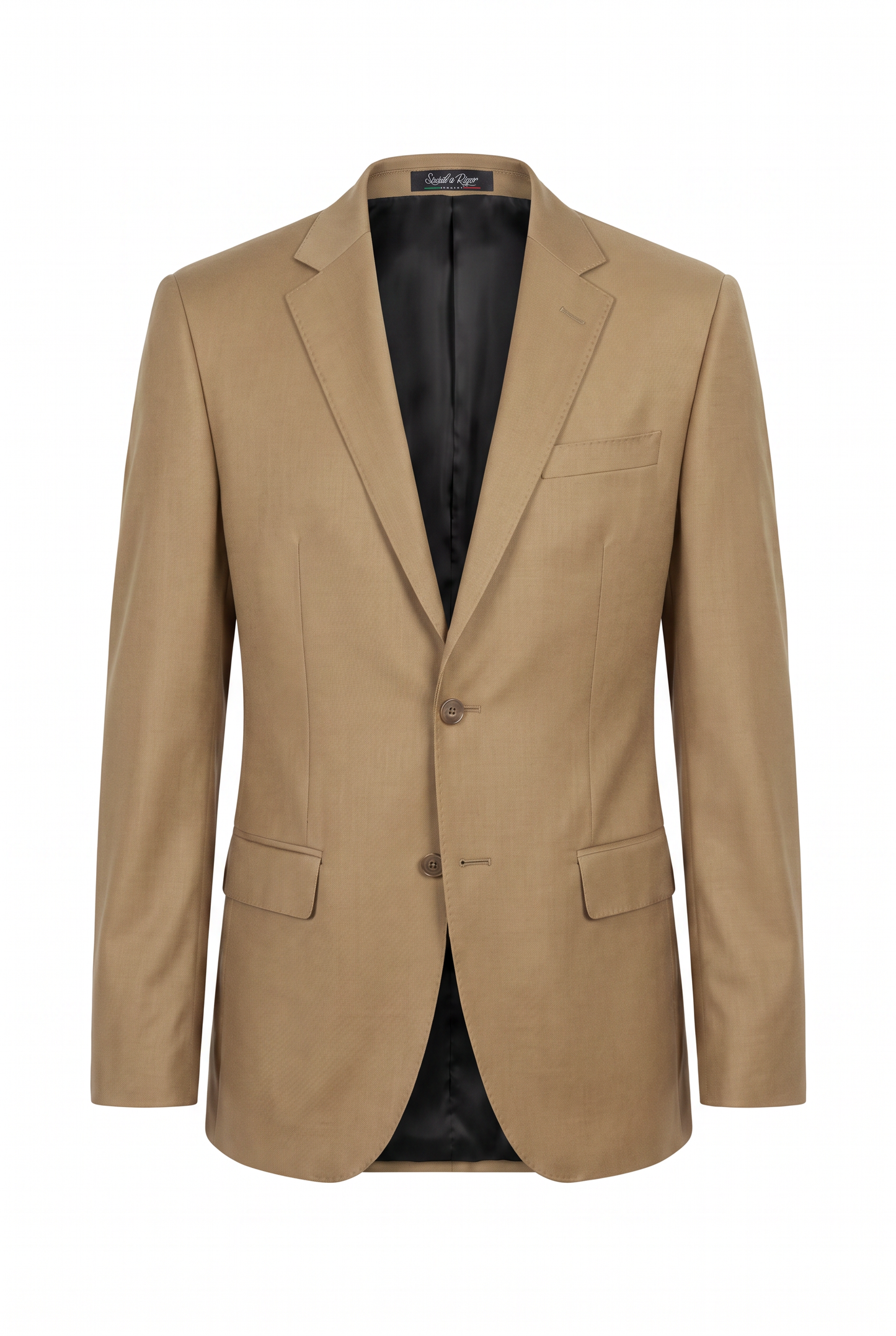Costume Slim Italiano Lã Fria Cáqui - paletó com etiqueta Social à Rigor