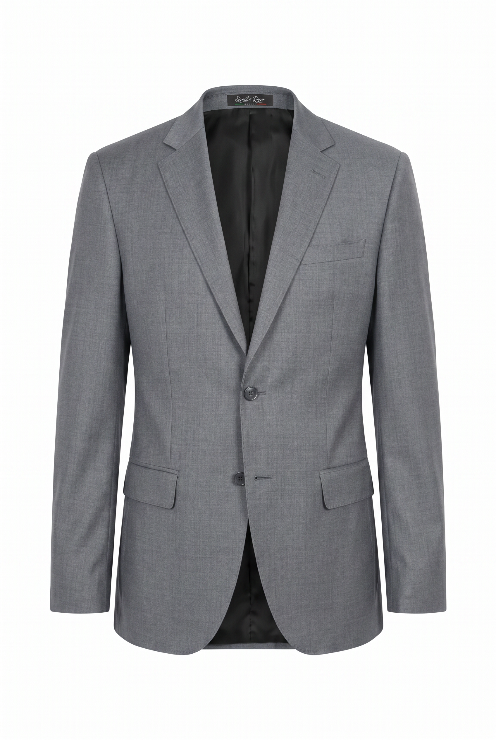 Costume Slim Italiano Lã Fria Cinza Aço - paletó com etiqueta Social à Rigor