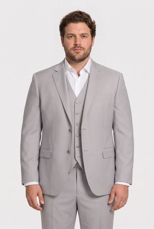 Terno Plus Size Microfibra Cinza Claro