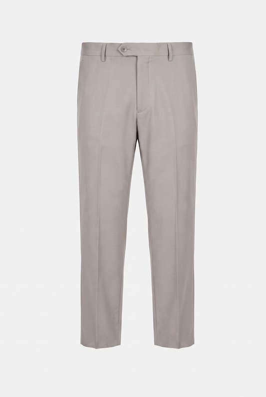 Calça Plus Size Microfibra Cinza Claro