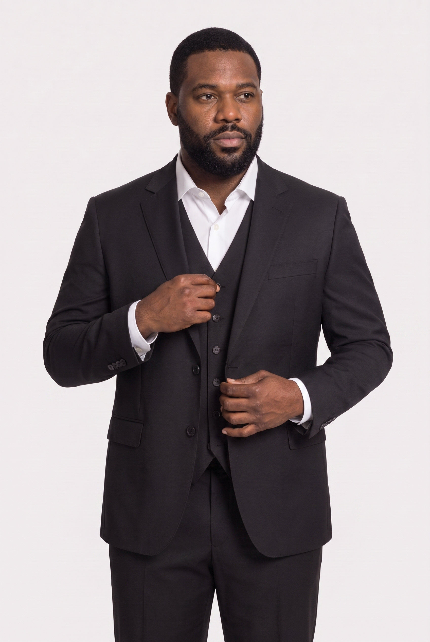 Colete Plus Size Microfibra Preto - detalhe
