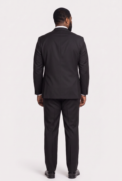 Terno Plus Size Microfibra Preto - detalhe