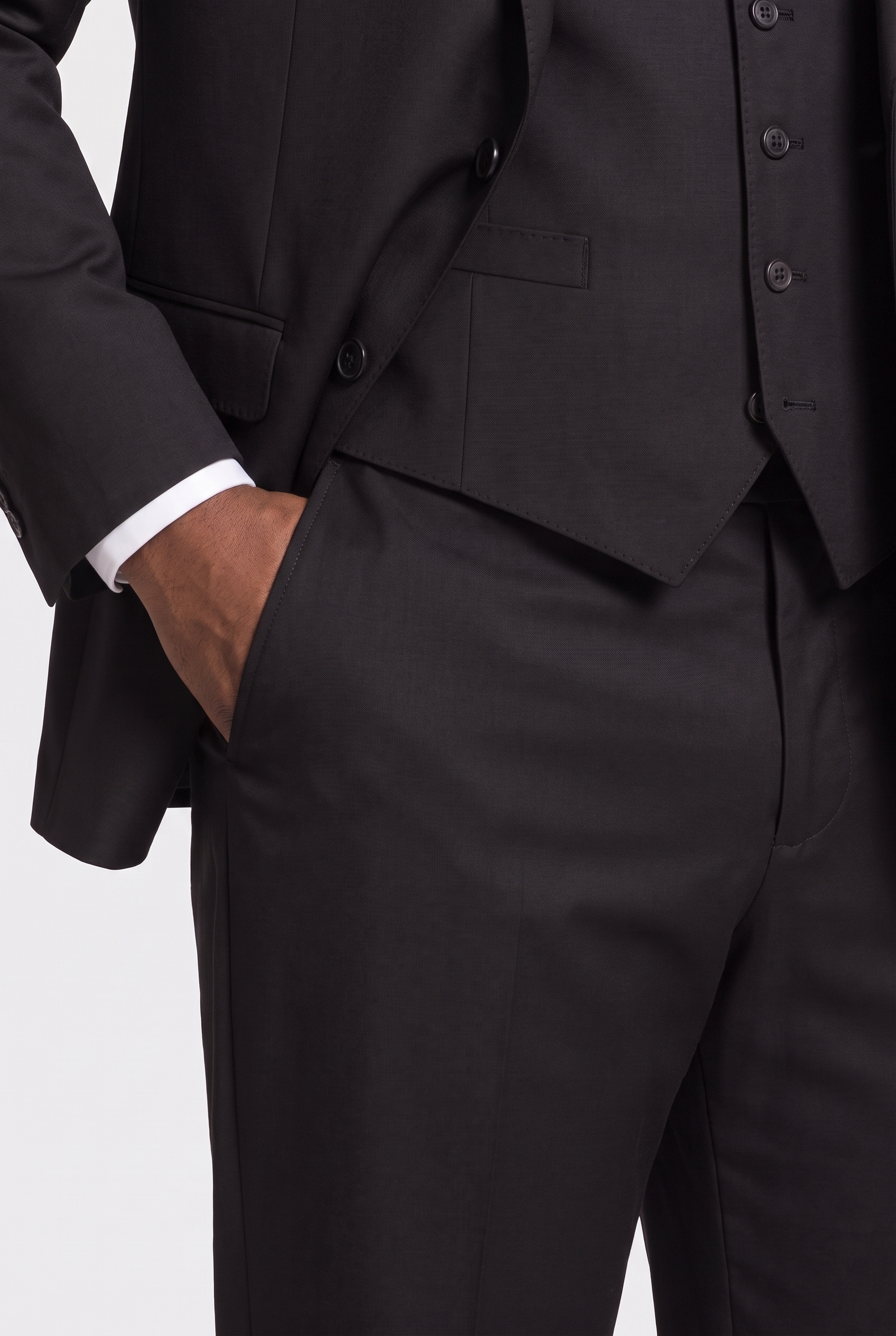 Terno Plus Size Microfibra Preto - calça
