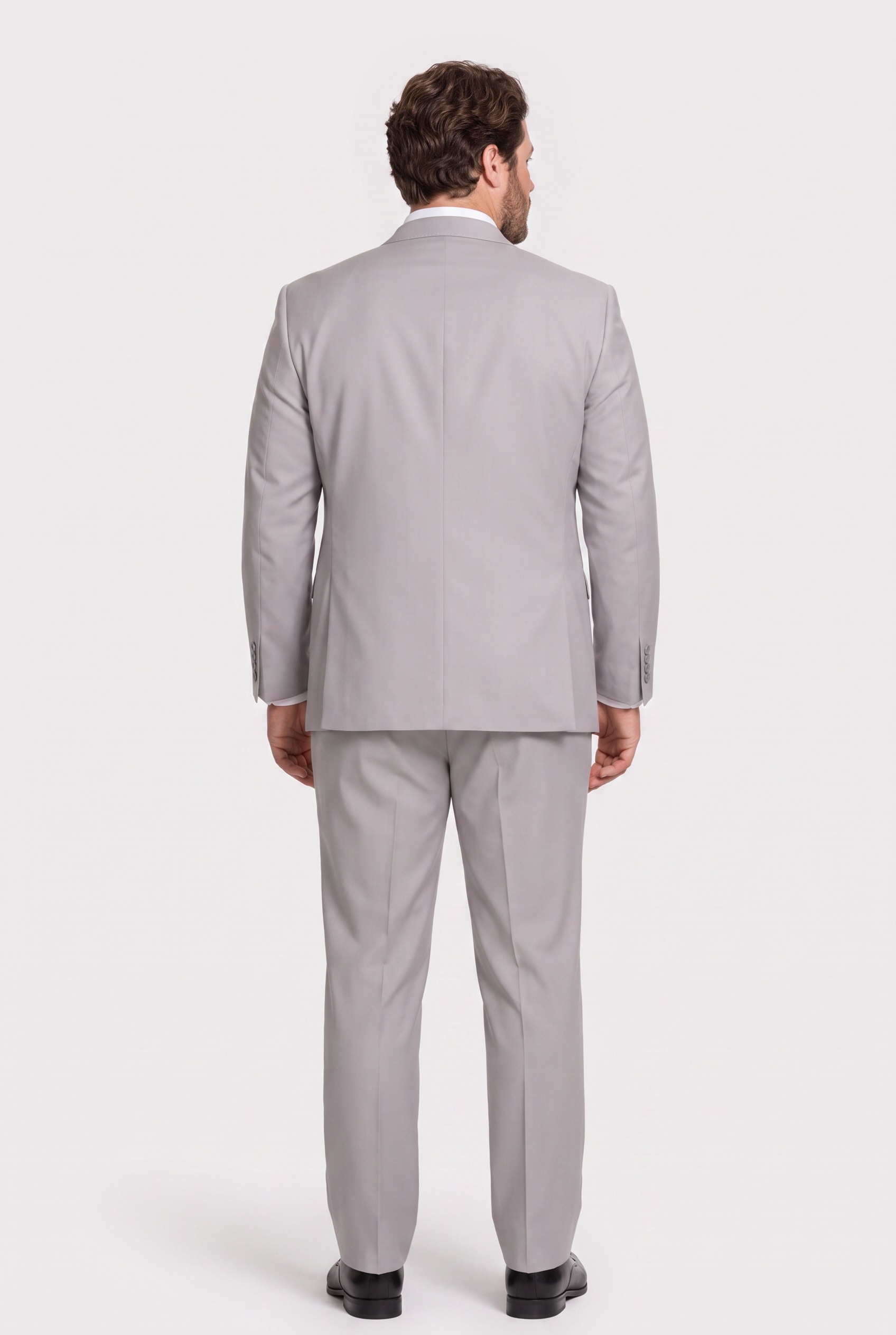 Terno Plus Size Microfibra Cinza Claro - detalhe