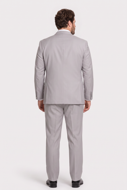 Terno Plus Size Microfibra Cinza Claro - detalhe