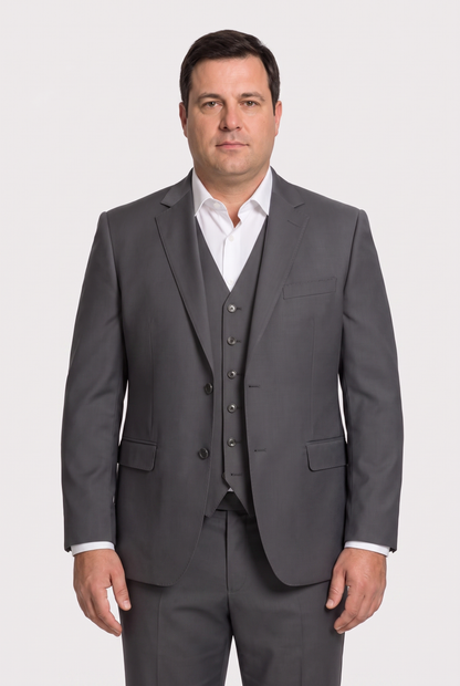 Terno Plus Size Microfibra Chumbo