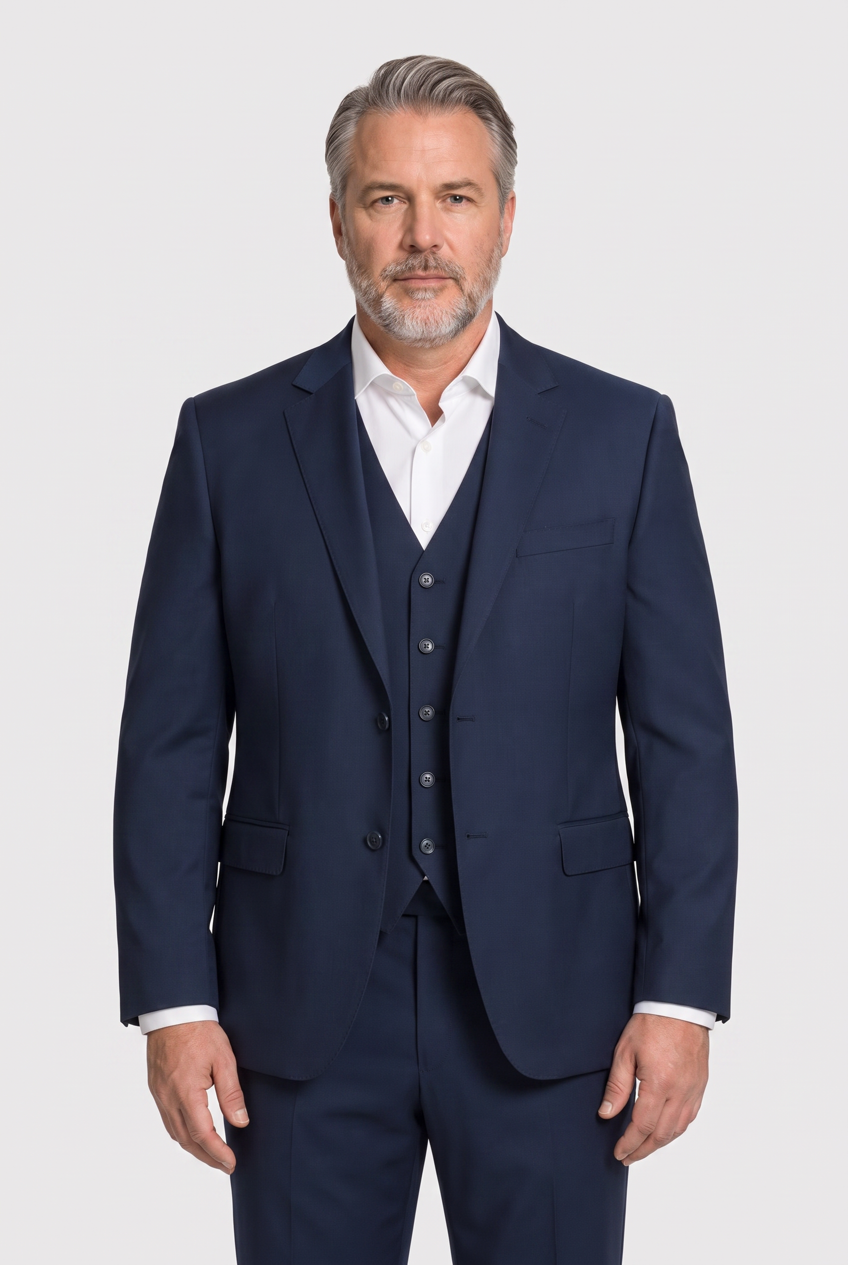 Colete Plus Size Microfibra Azul Marinho - look completo