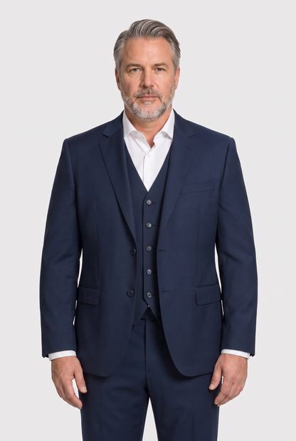 Colete Plus Size Microfibra Azul Marinho - look completo