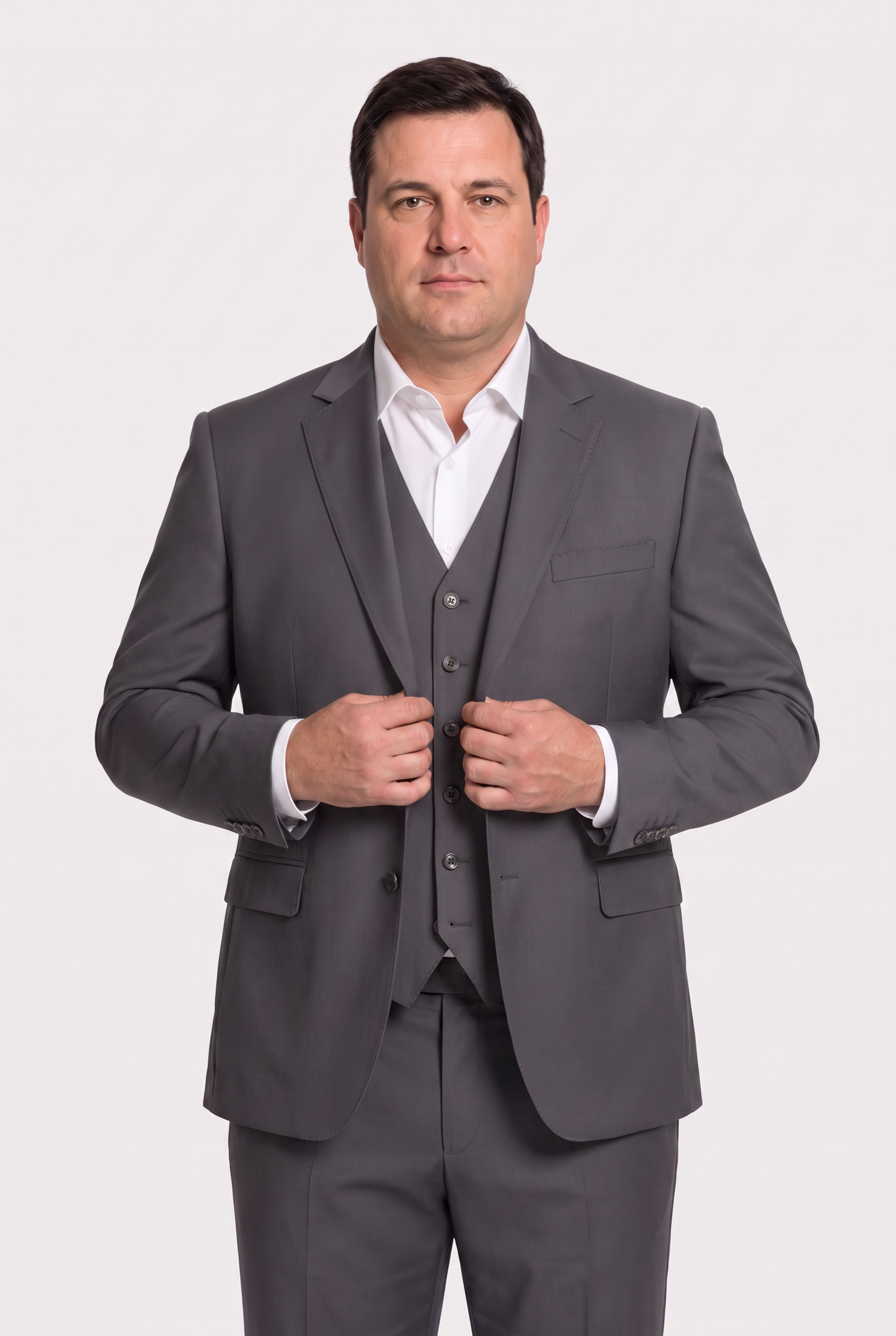 Terno Plus Size Microfibra Chumbo