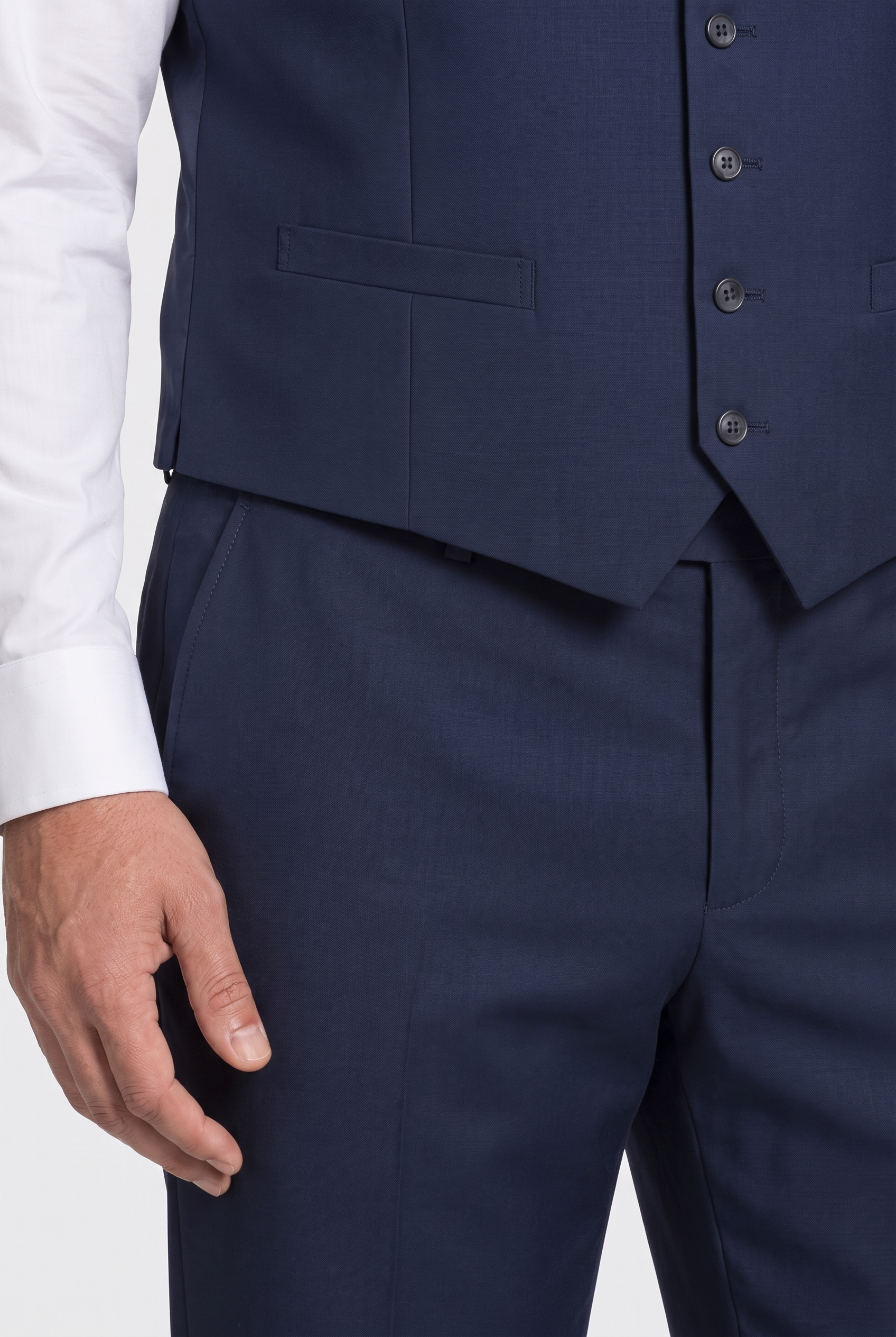 Terno Plus Size Microfibra Azul Marinho - calça