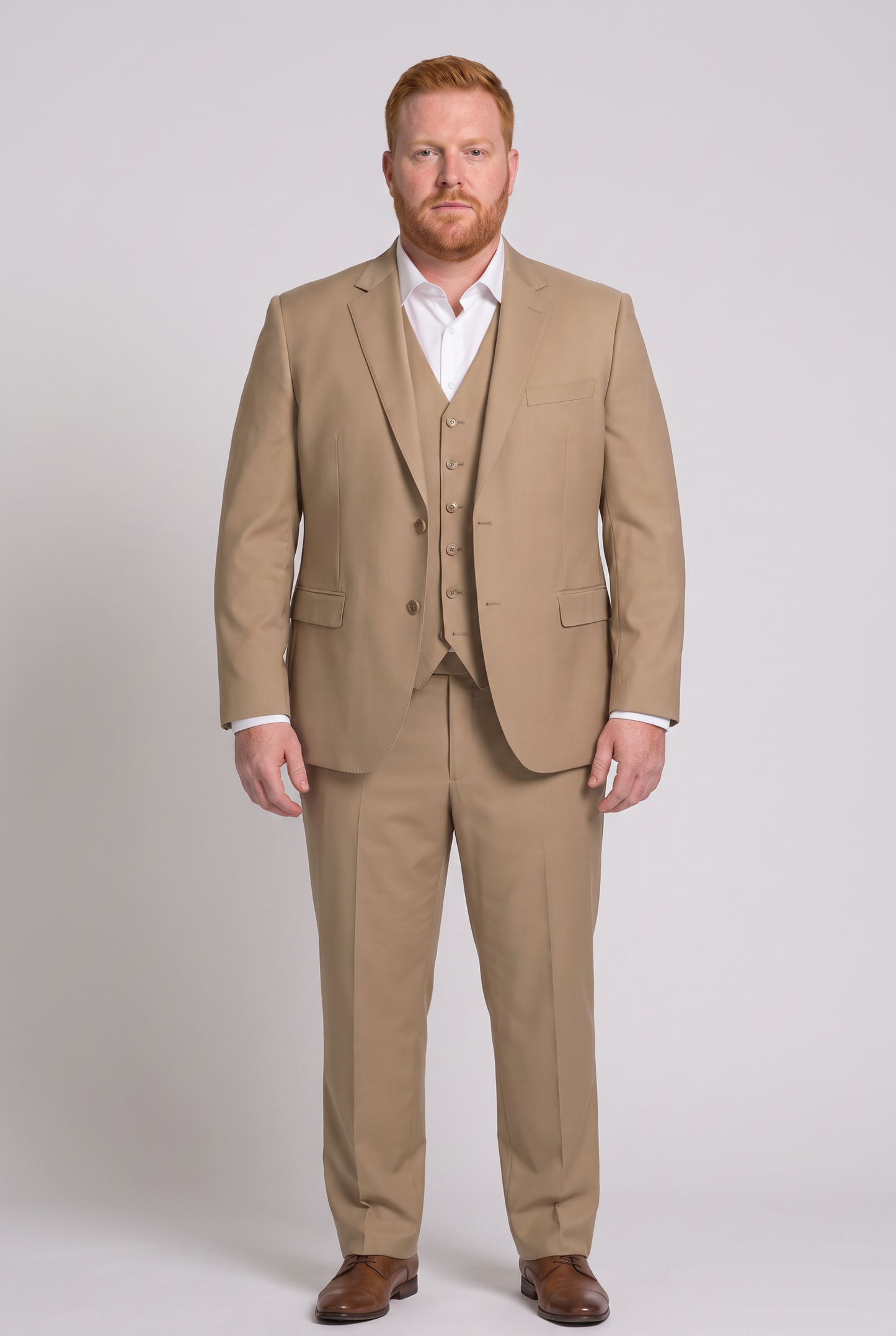 Terno Plus Size Microfibra Cáqui