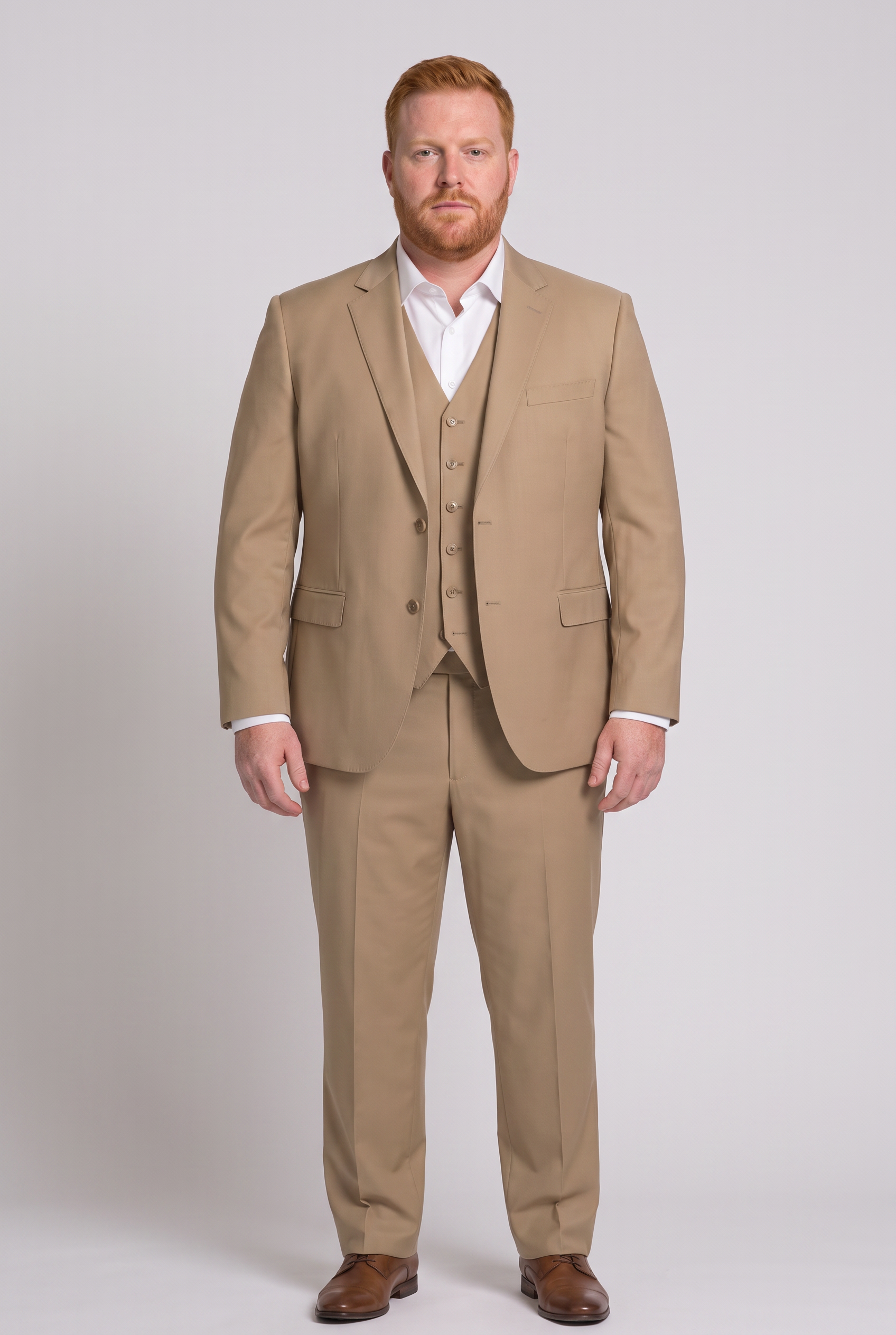 Terno Plus Size Microfibra Cáqui