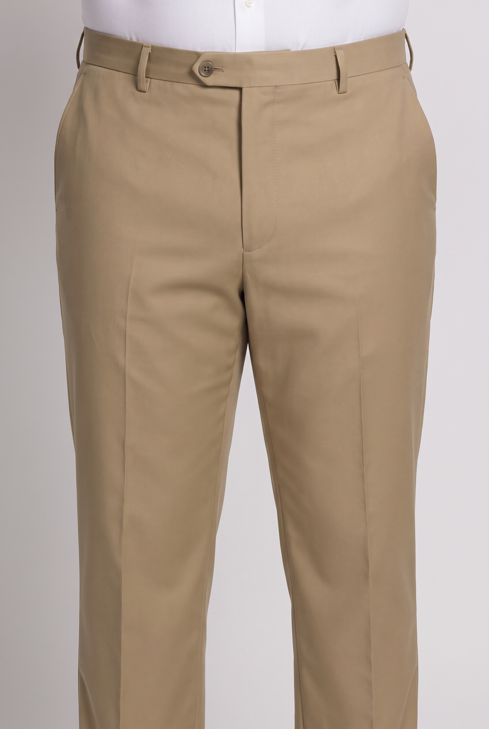 Calça Plus Size Microfibra Cáqui detalhe