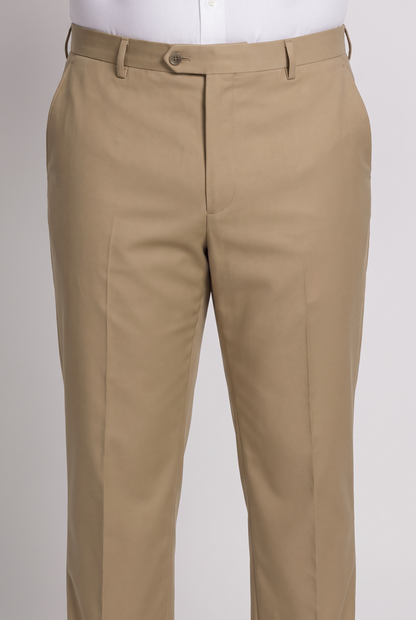 Calça Plus Size Microfibra Cáqui detalhe