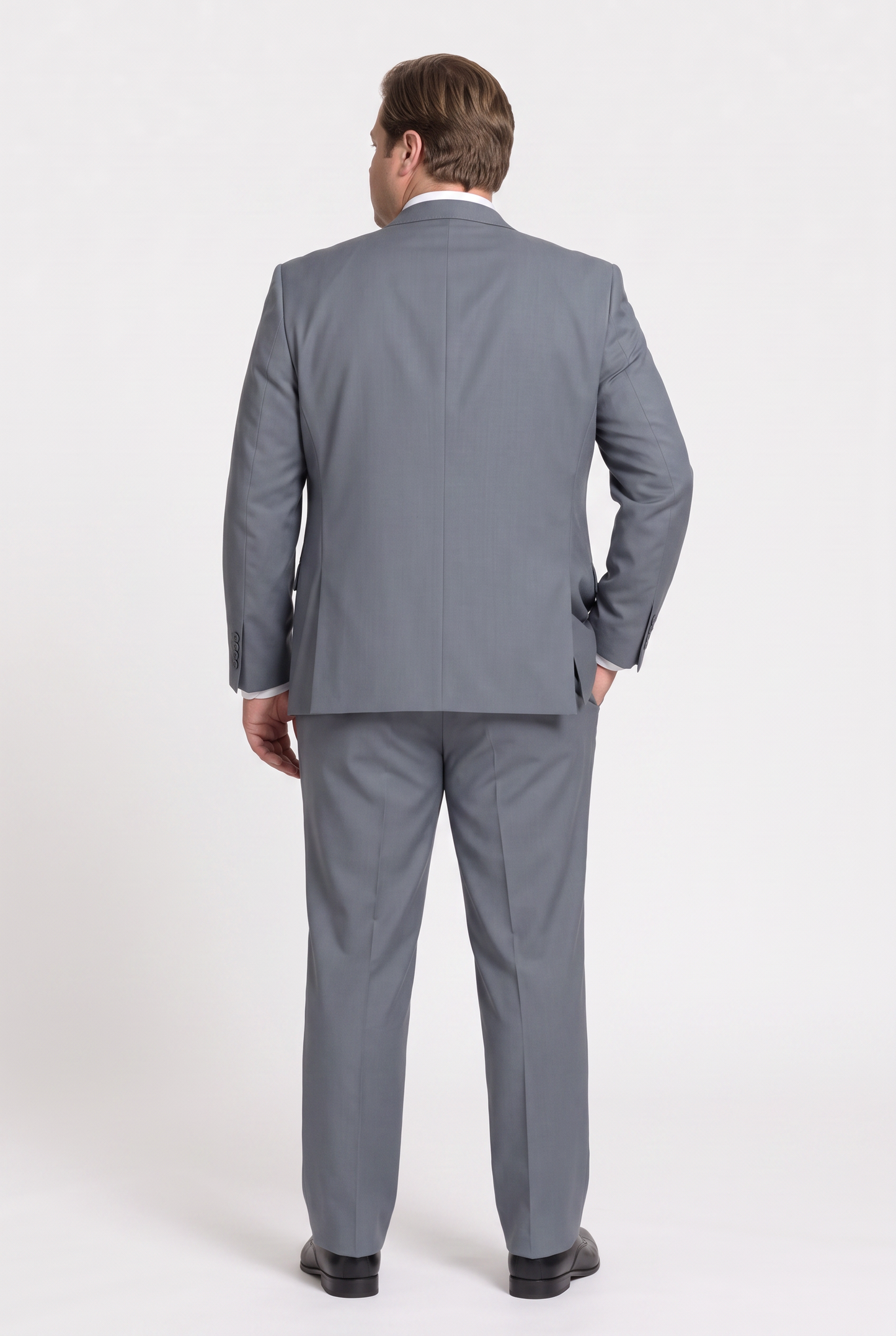 Terno Plus Size Regular Italiano Microfibra - Cinza Aço